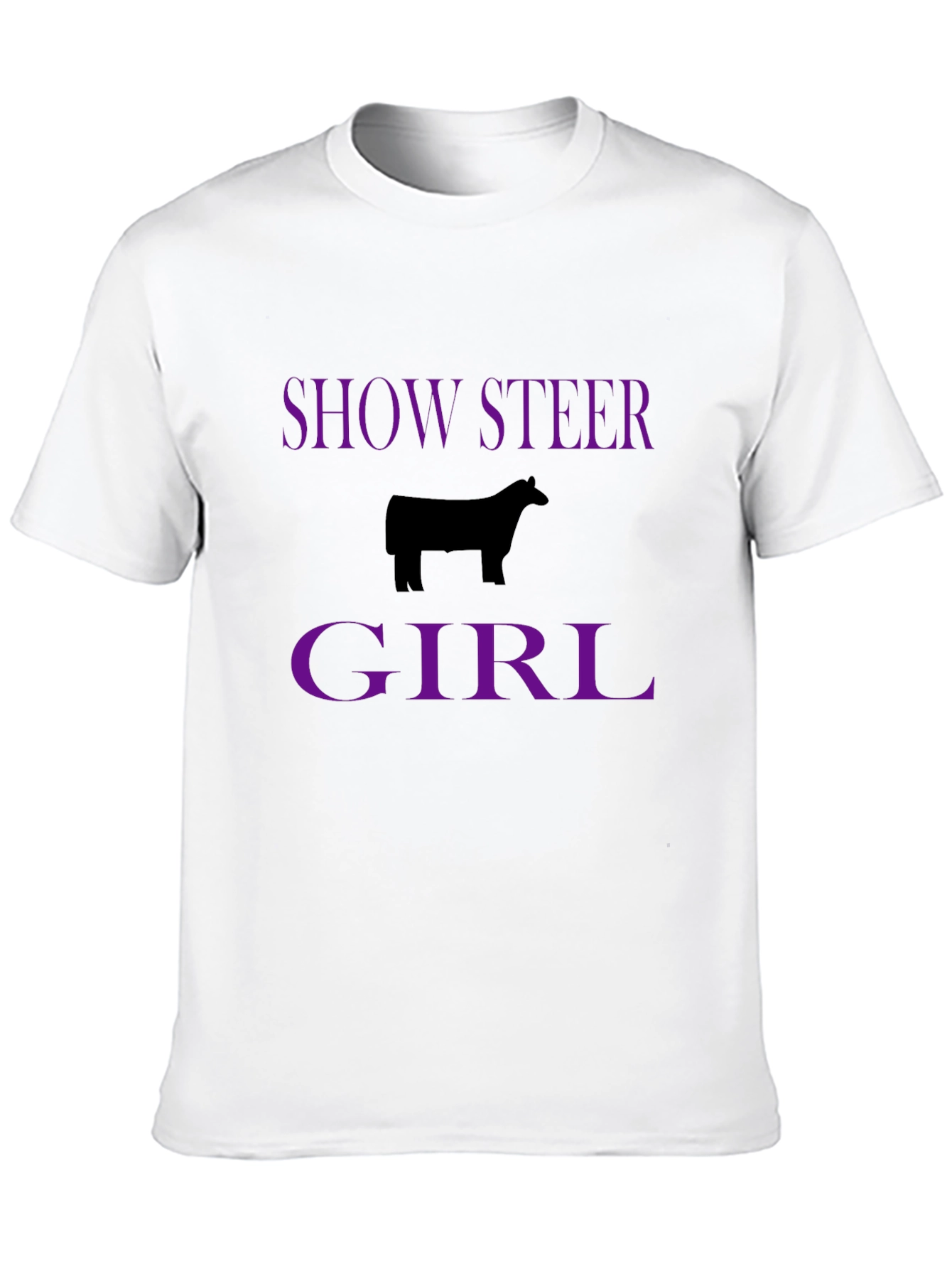 Show Steer Girl Graphic Tee - Black Cotton T-Shirt