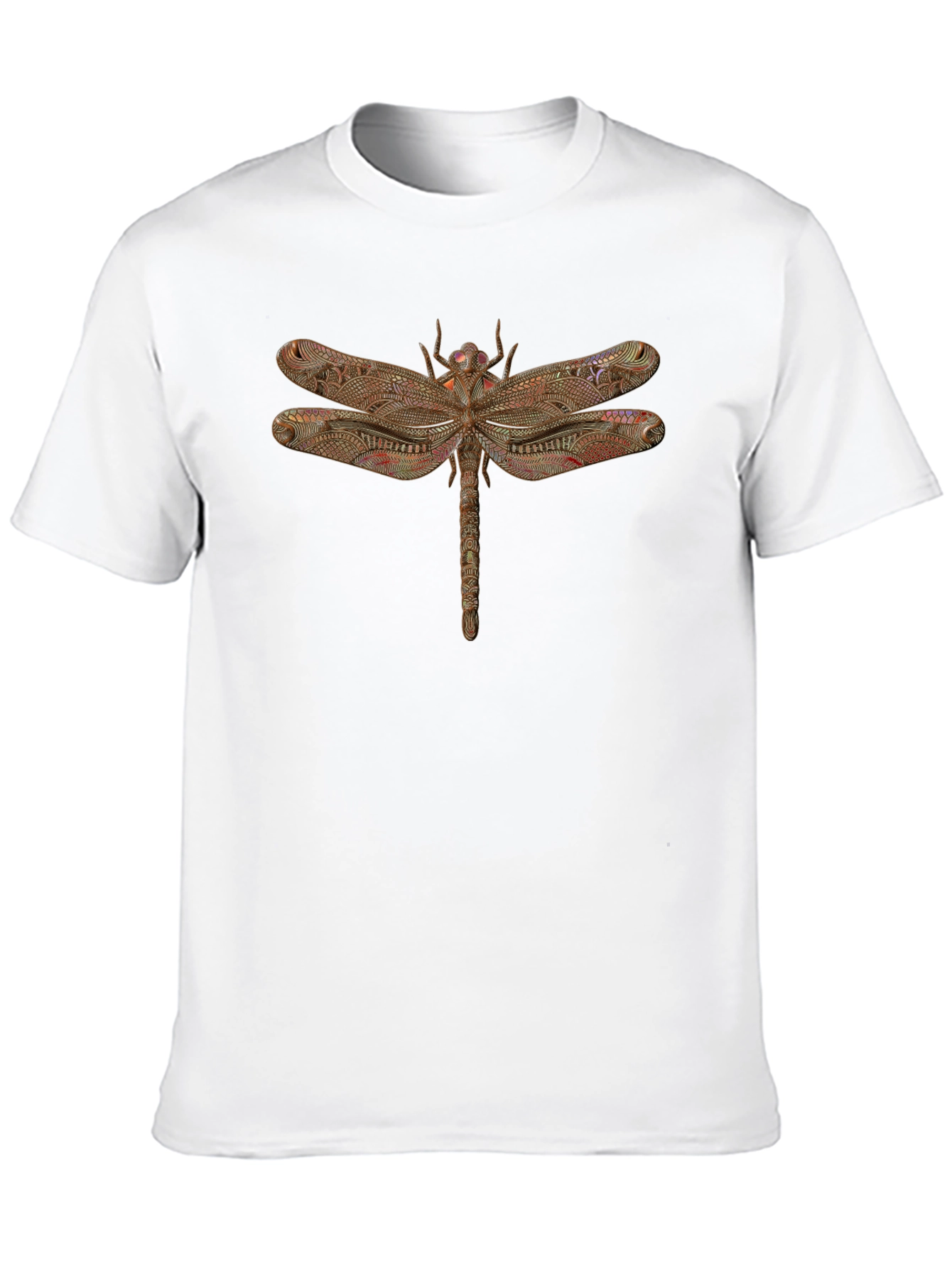 Dragonfly Graphic Print Black T-Shirt