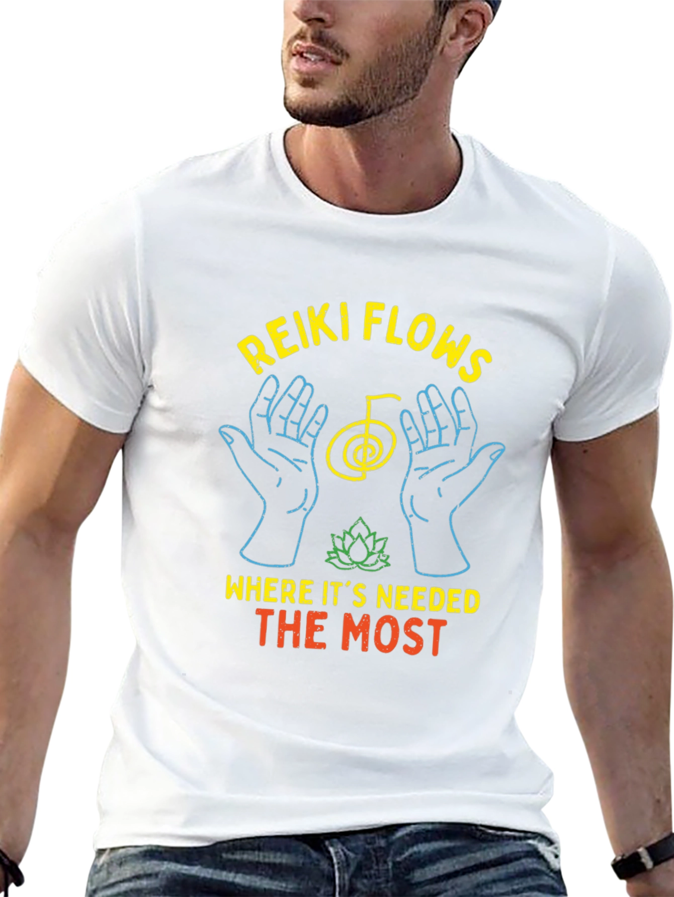 Reiki Flows T-Shirt - Energy Healing Design
