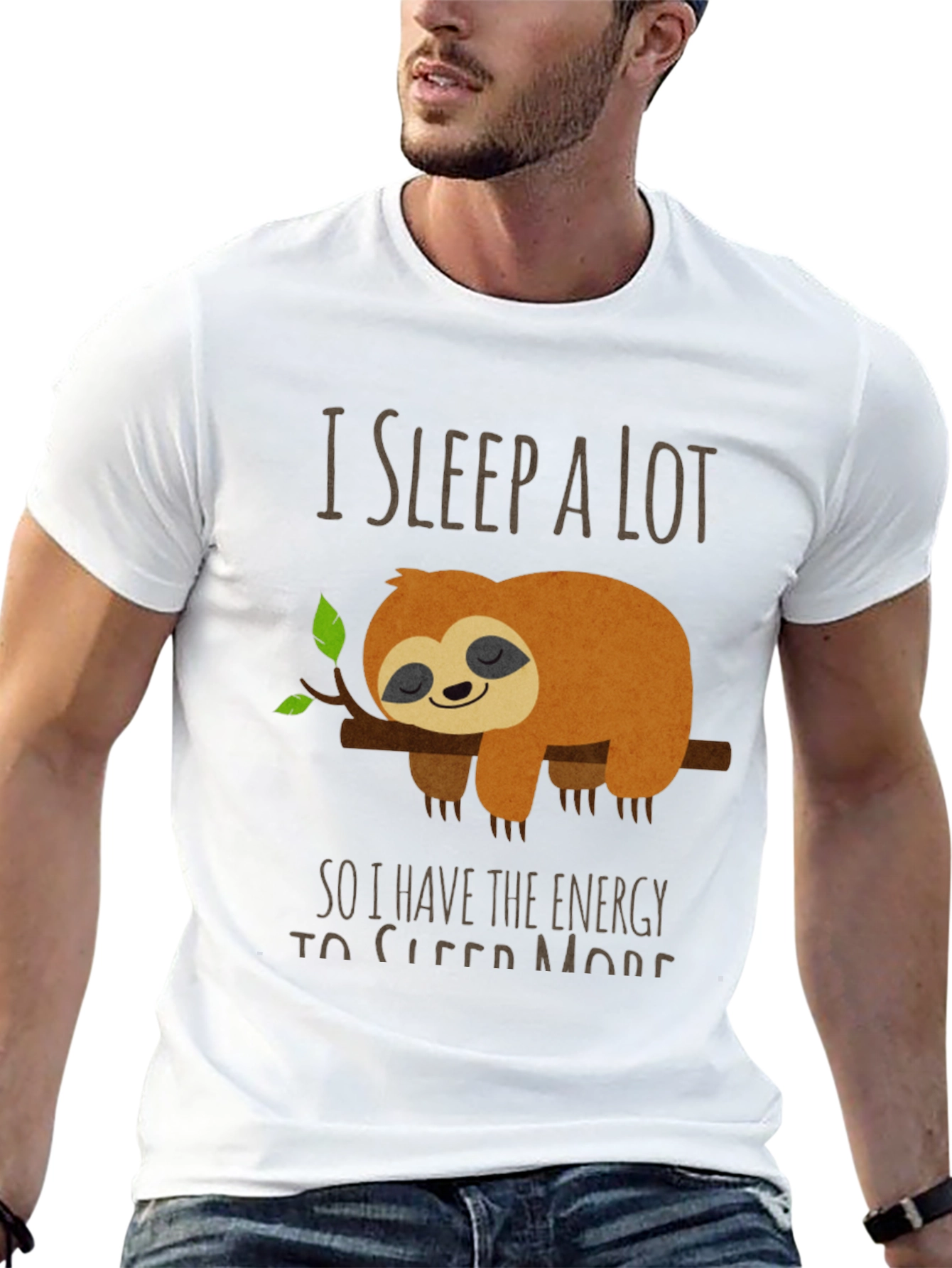 Funny Sloth T-Shirt - I Sleep a Lot