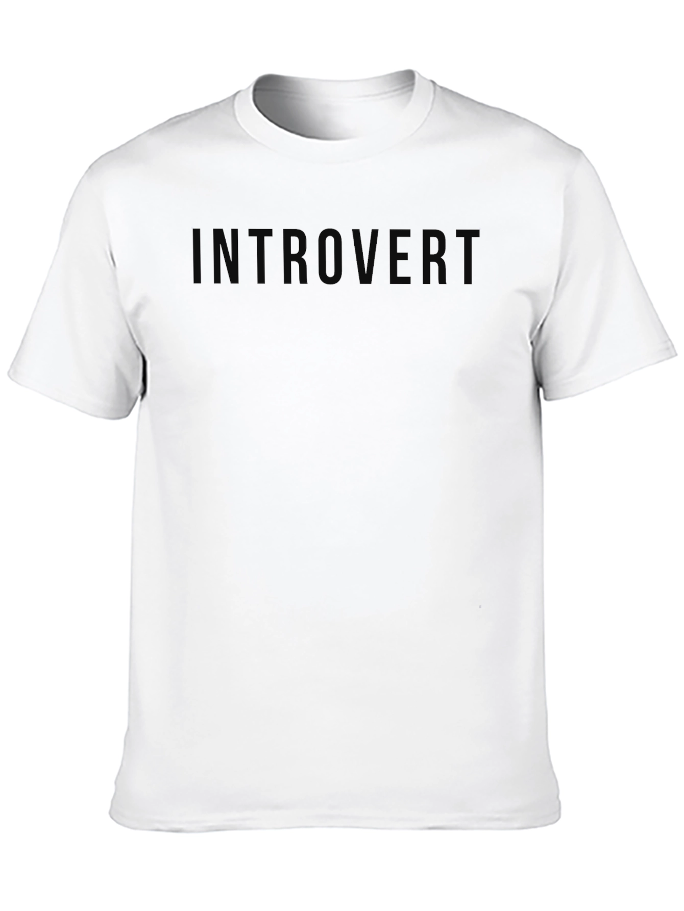 Introvert Black Cotton Tee - Comfortable Everyday Wear