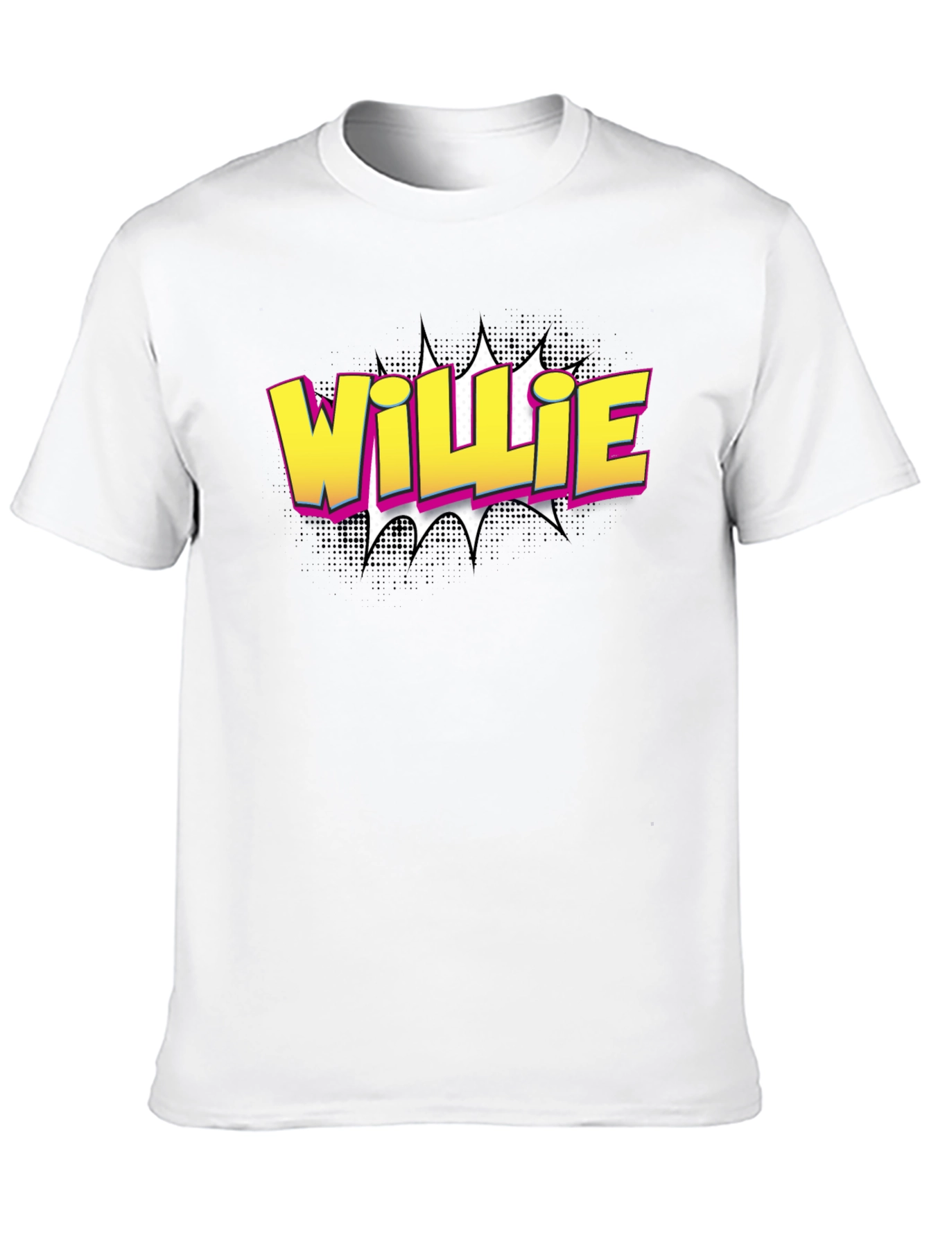 Willie Comic Style Black T-Shirt