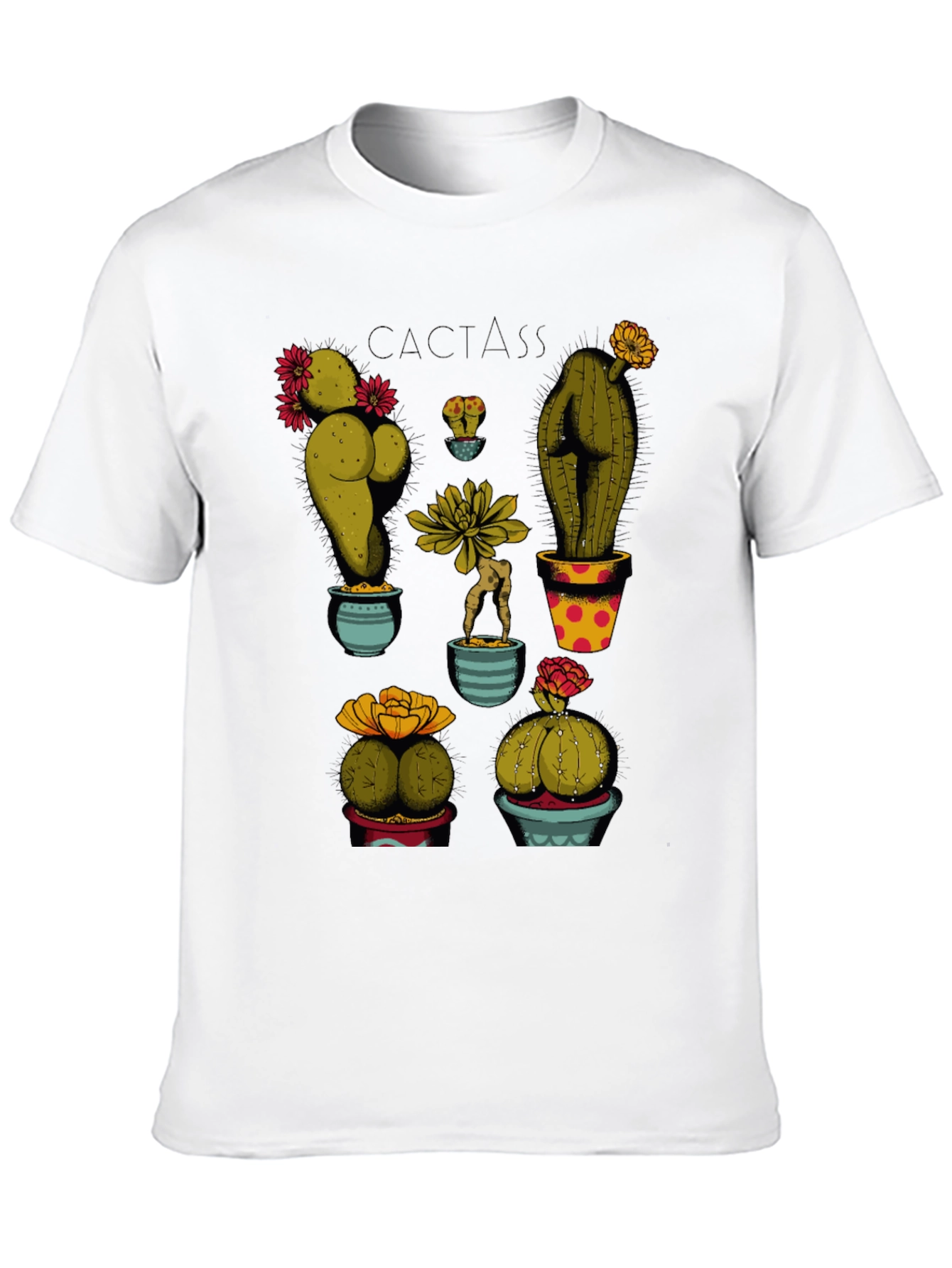 Cactass Graphic T-Shirt - Novelty Plant Humor Tee