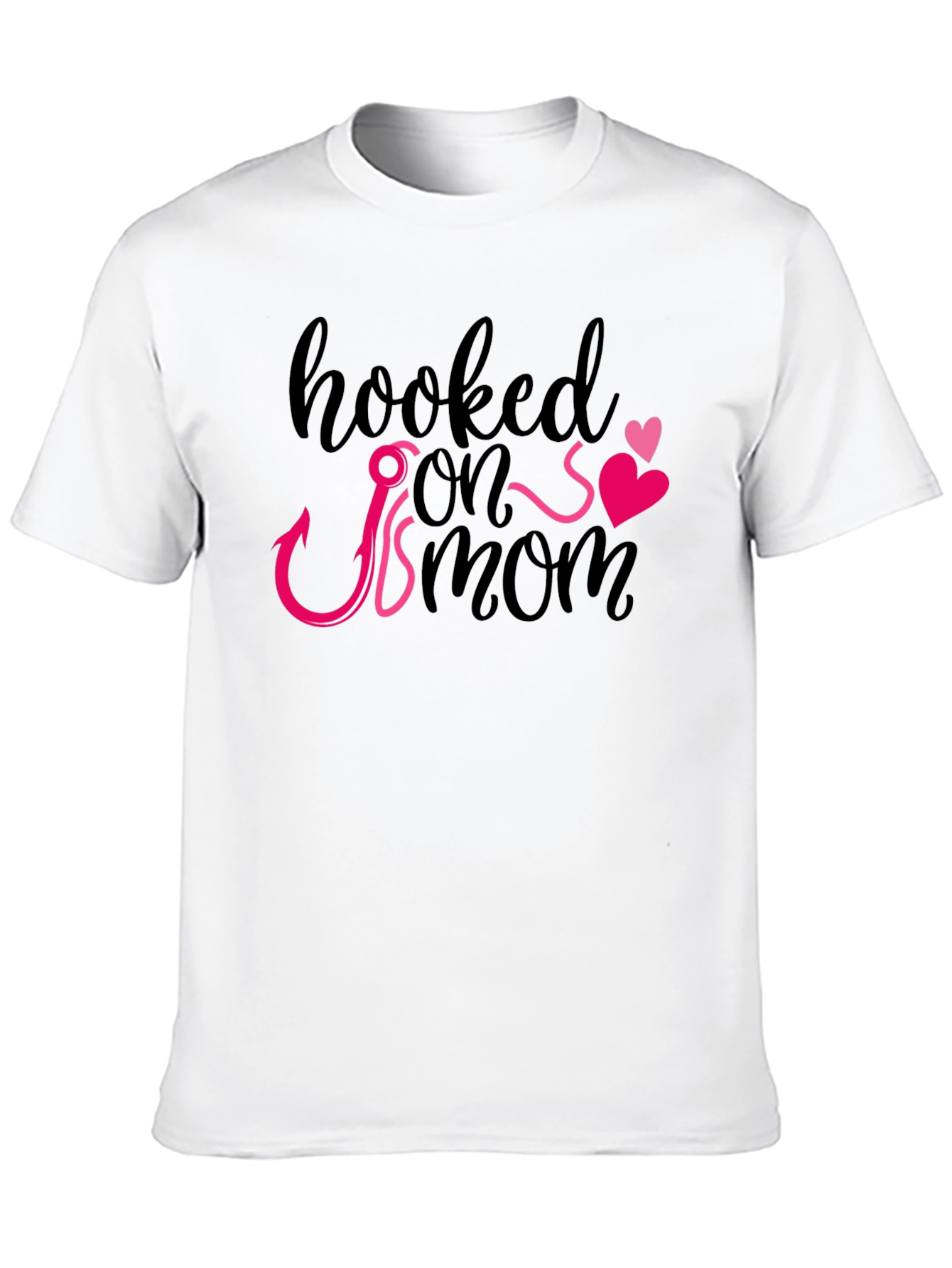 Hooked On Mom Graphic T-Shirt - Mens Black Tee