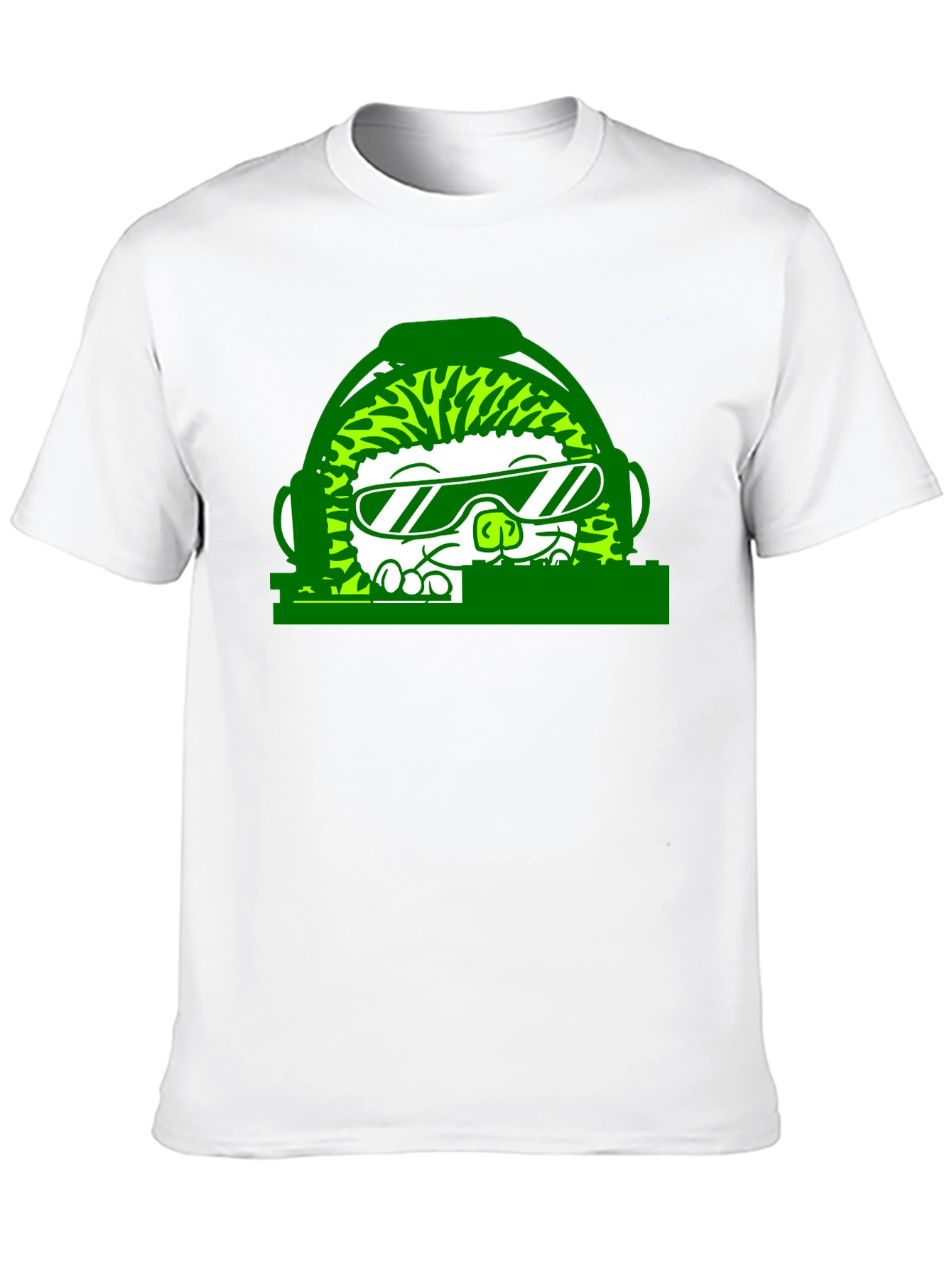 DJ Hedgehog Graphic Tee - Cool Novelty T-Shirt