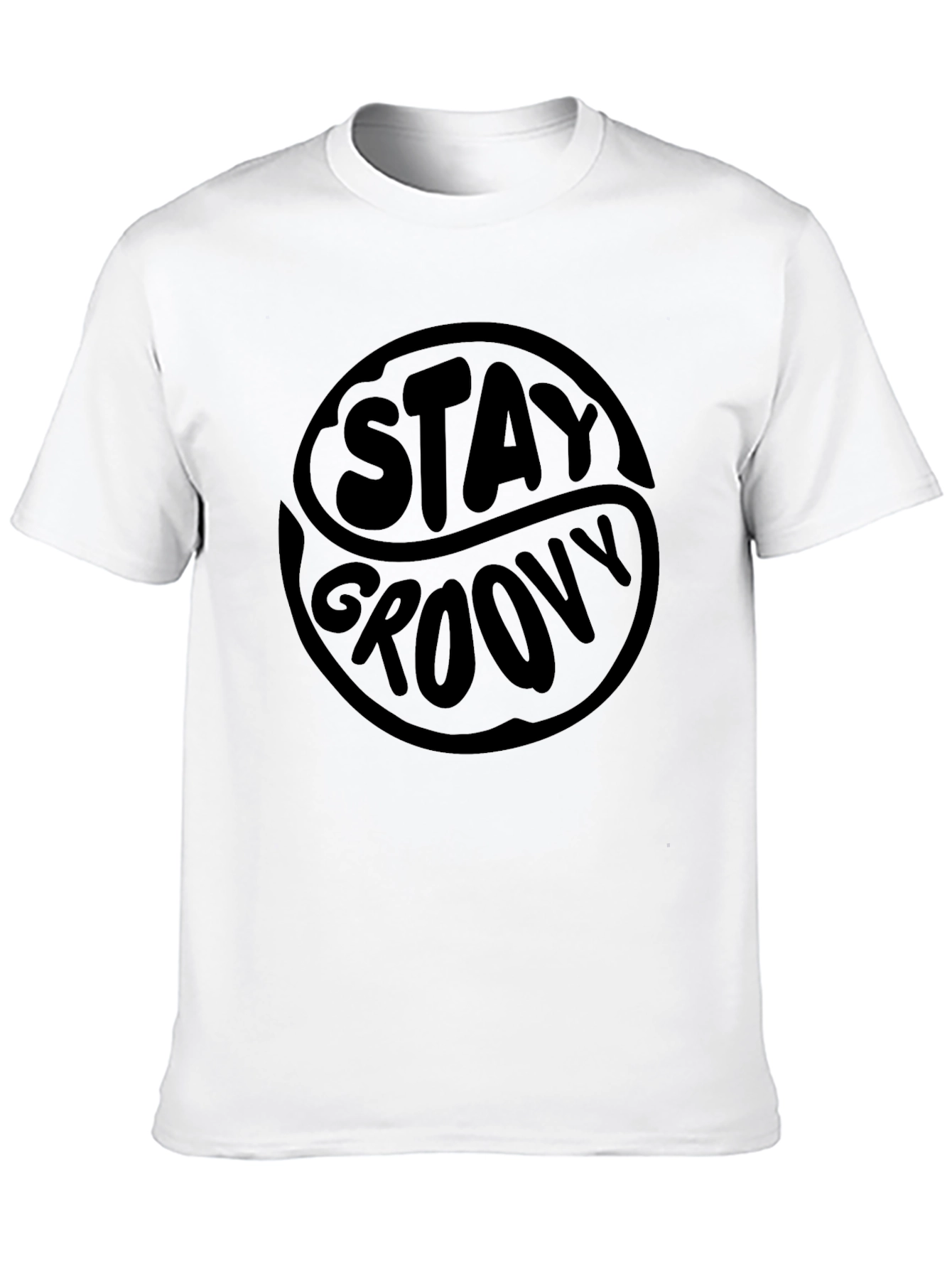 Stay Groovy Black Graphic Tee