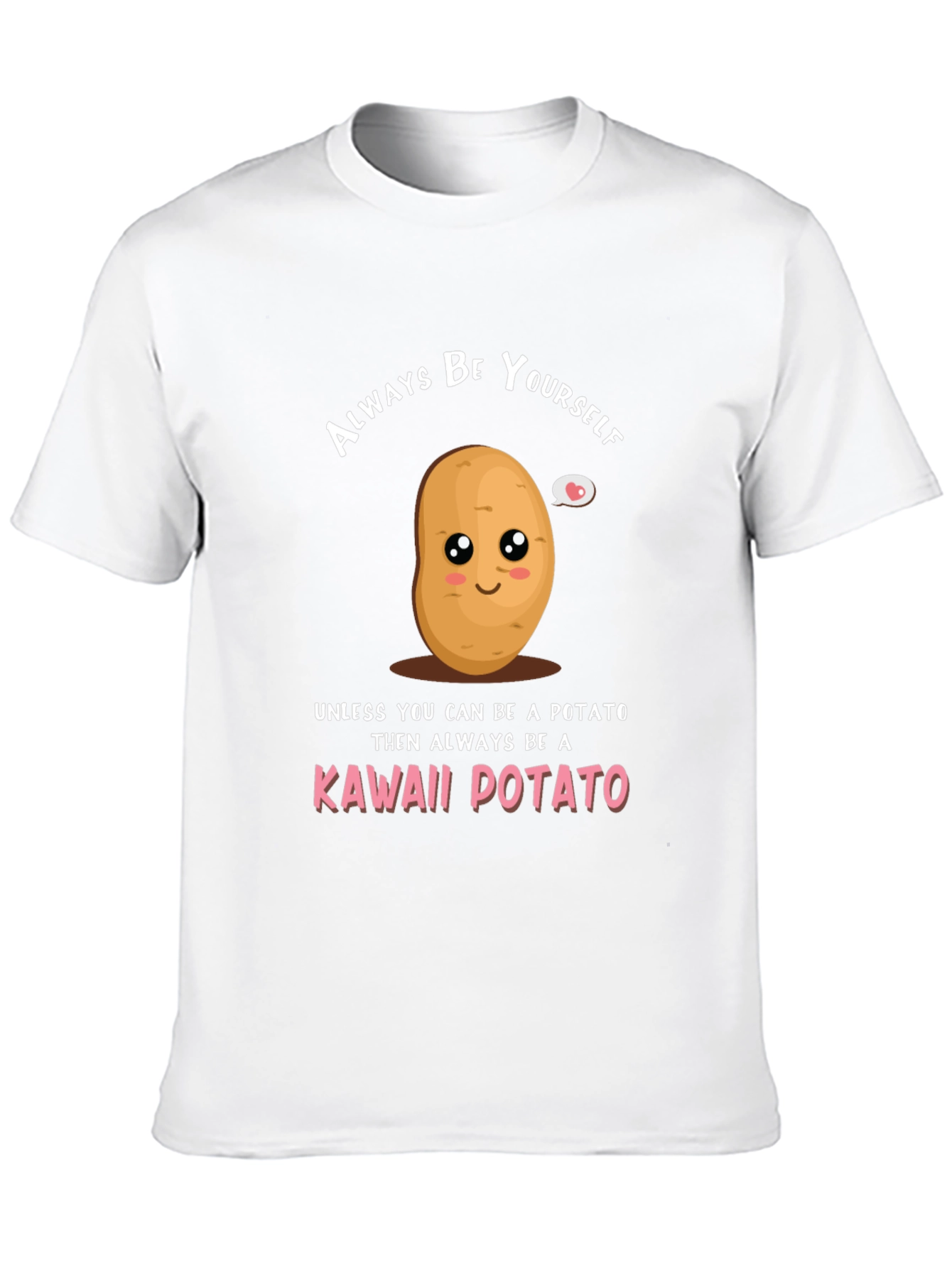 Kawaii Potato Graphic Tee - Funny Novelty T-Shirt