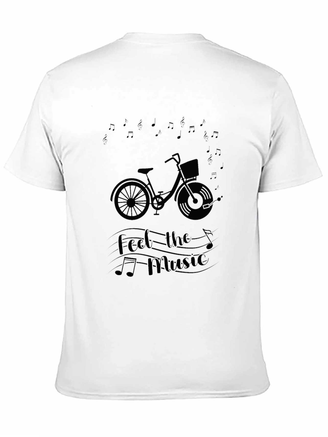 Feel the Music Graphic Tee - Stylish Black T-Shirt