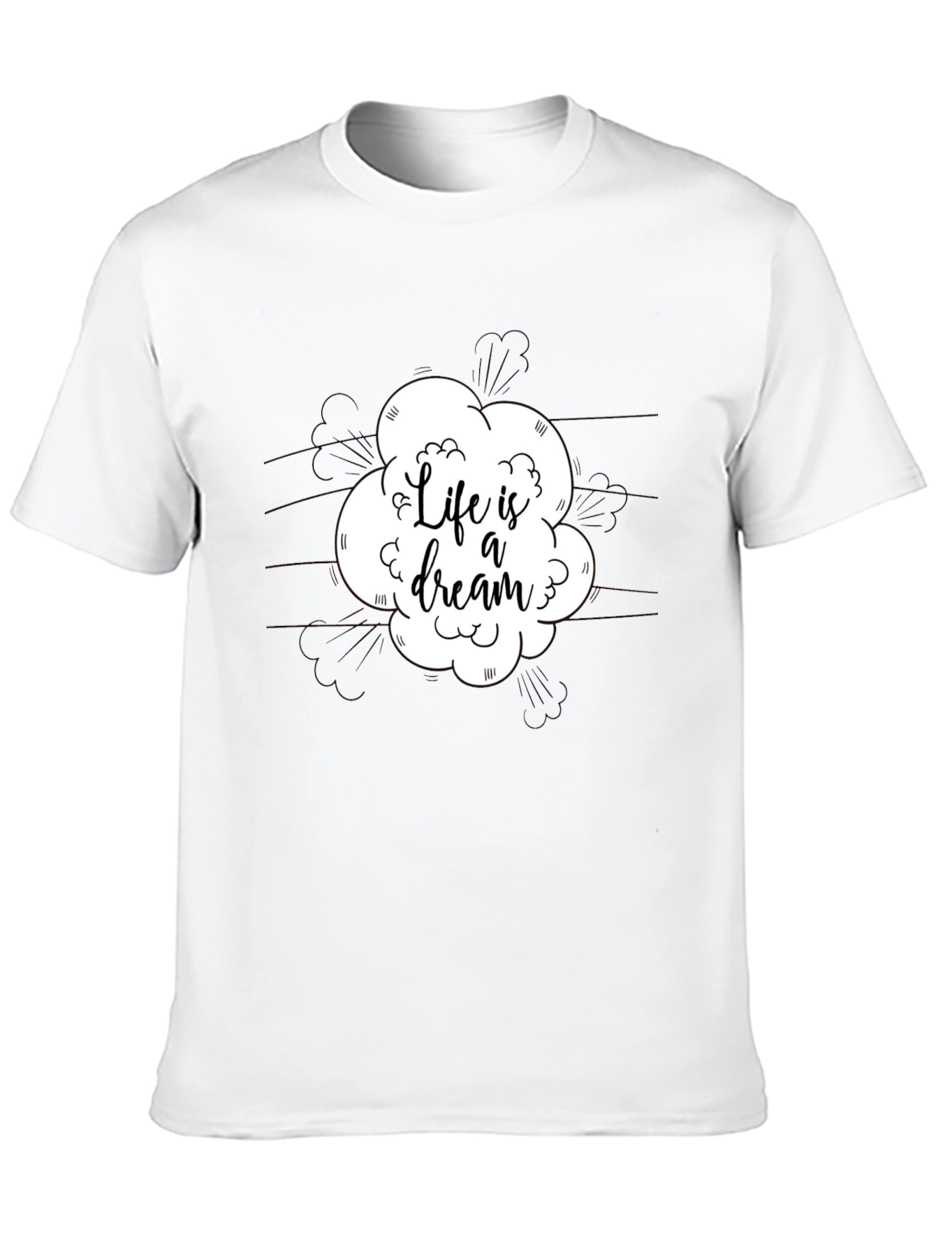 Life Is A Dream T-Shirt - Black Graphic Tee