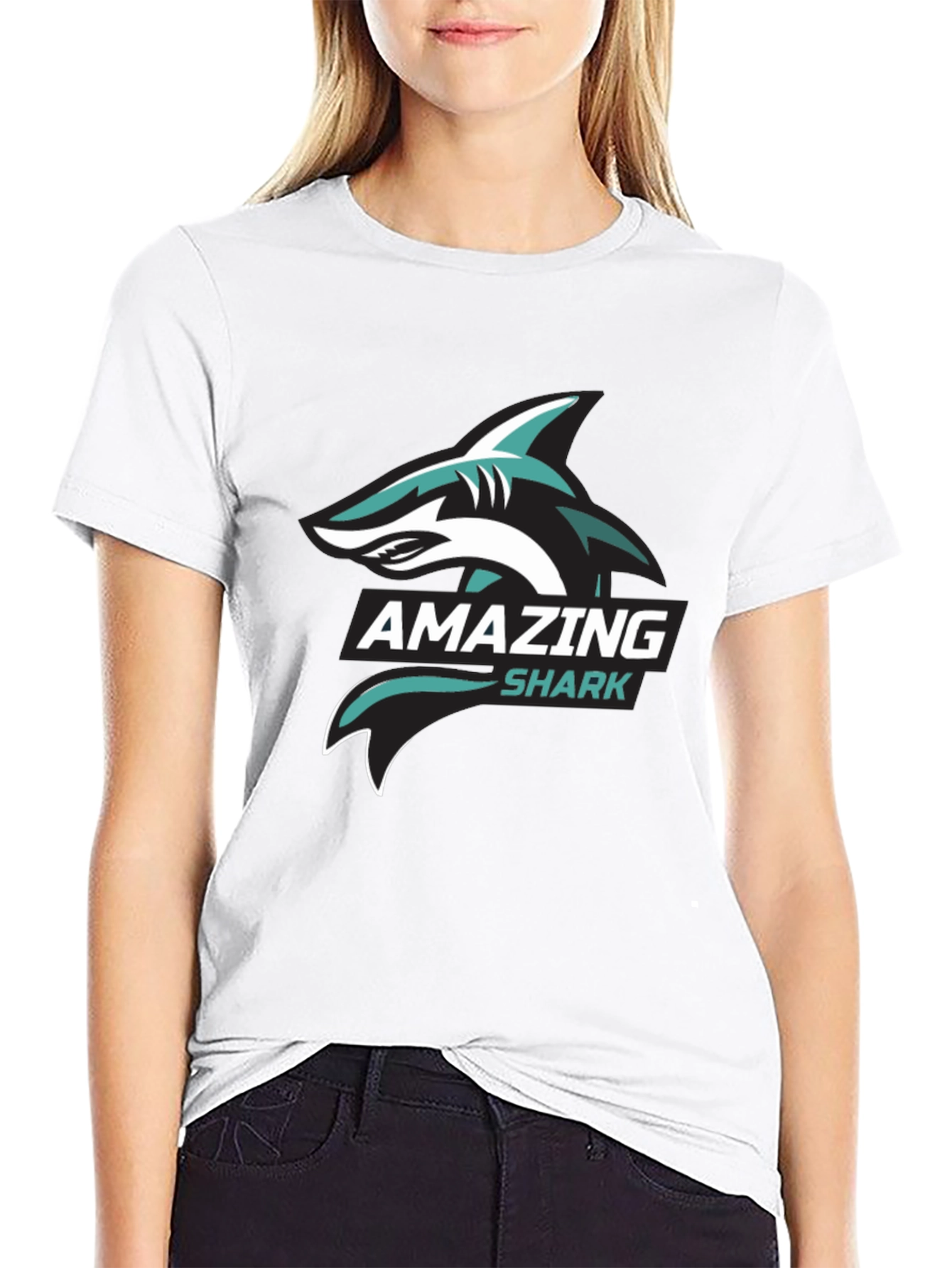 Amazing Shark Graphic Tee - Stylish Black T-Shirt