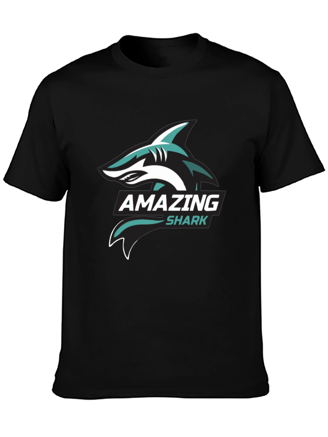 Amazing Shark Graphic Tee - Stylish Black T-Shirt