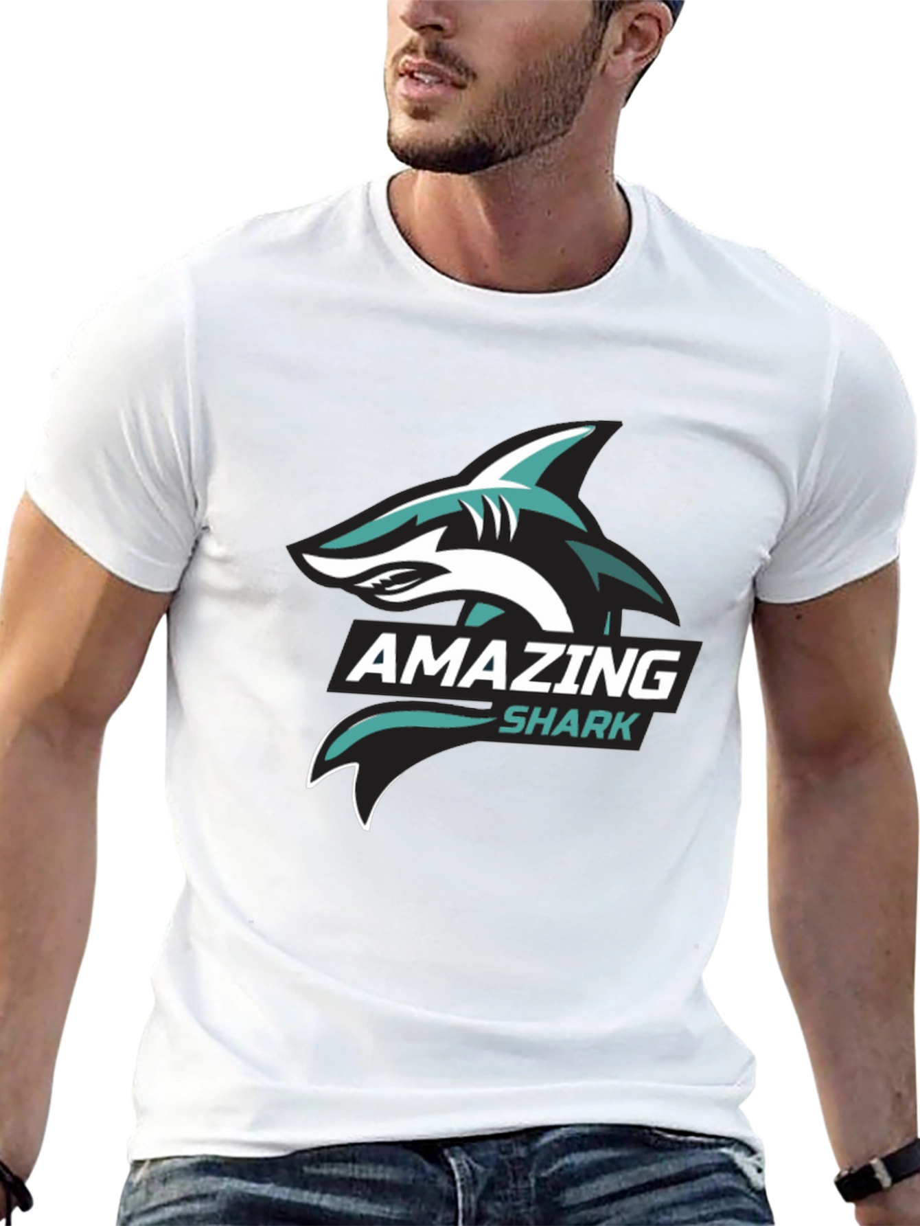 Amazing Shark Graphic Tee - Stylish Black T-Shirt