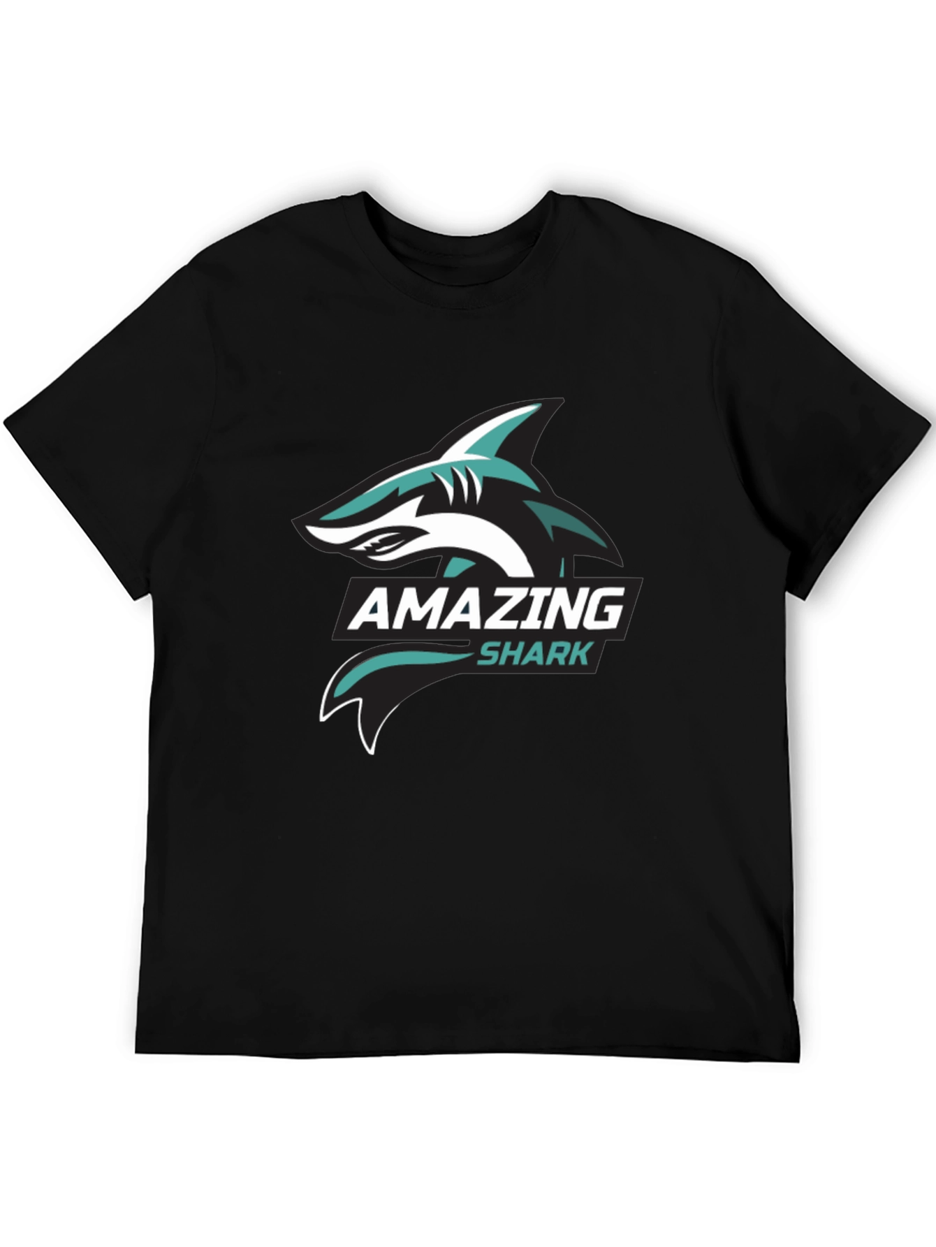Amazing Shark Graphic Tee - Stylish Black T-Shirt