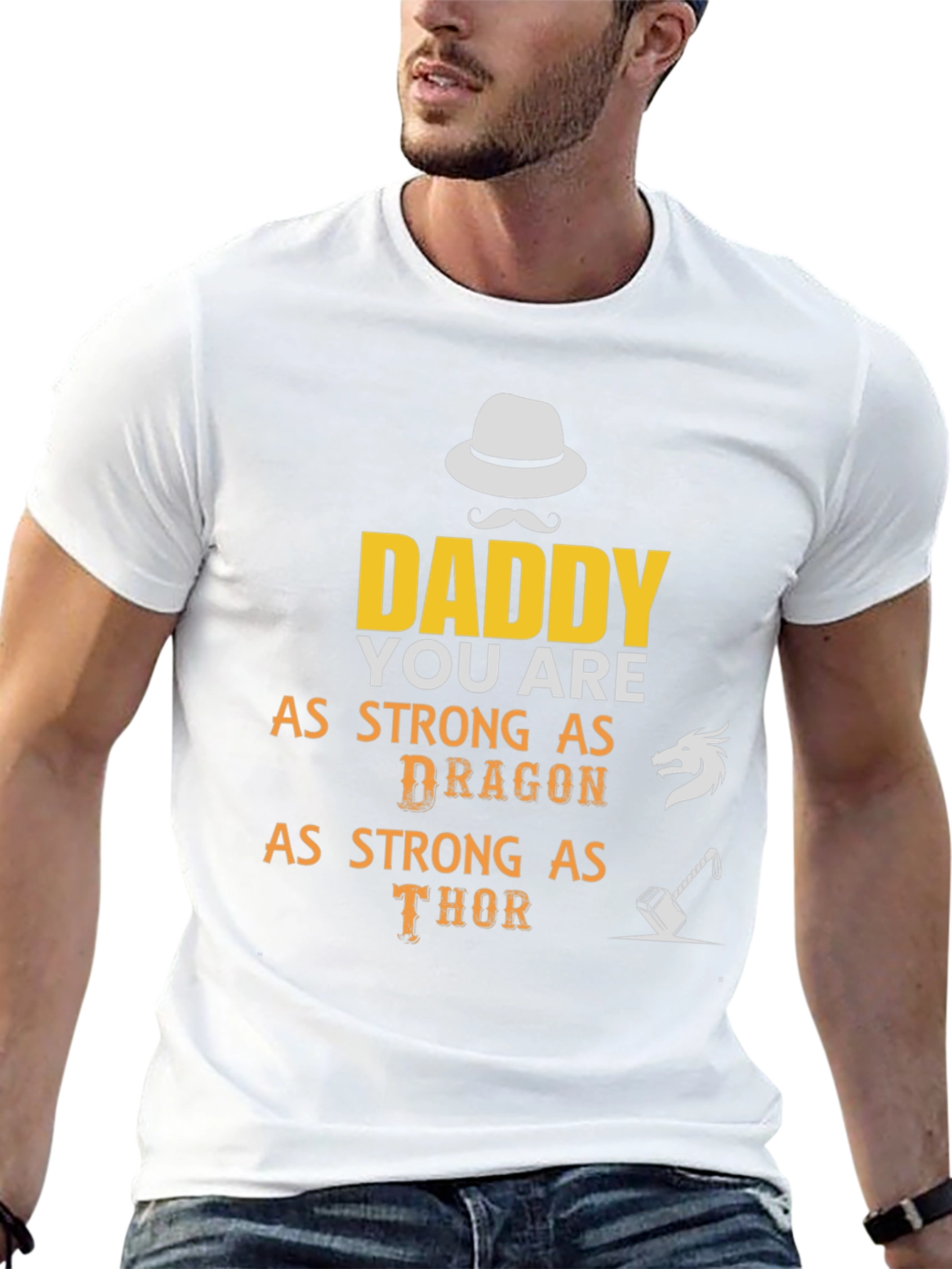 Daddy Strong As Dragon & Thor T-Shirt