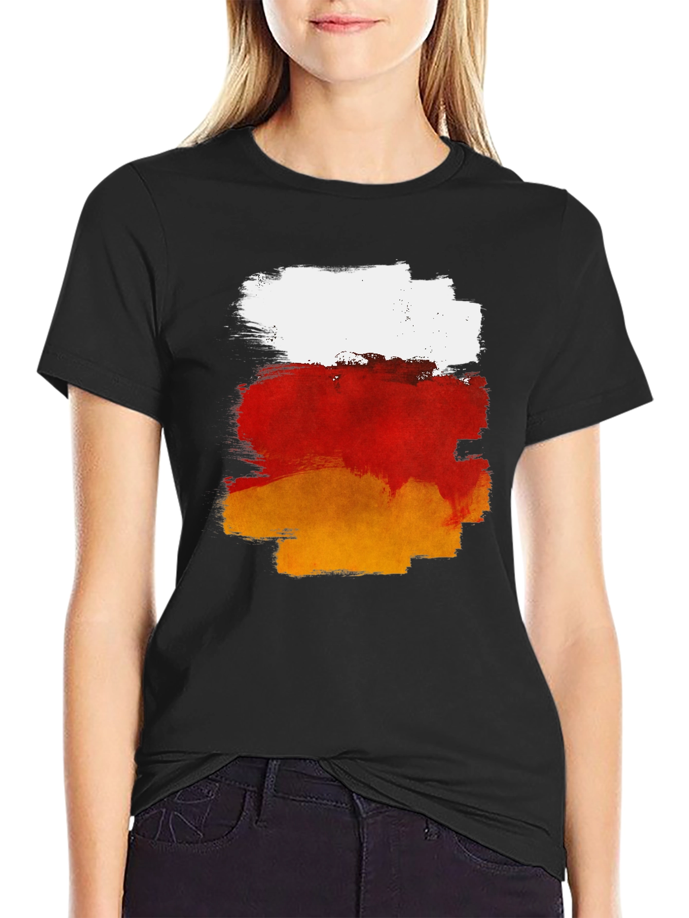 Abstract Brush Stroke Graphic T-Shirt