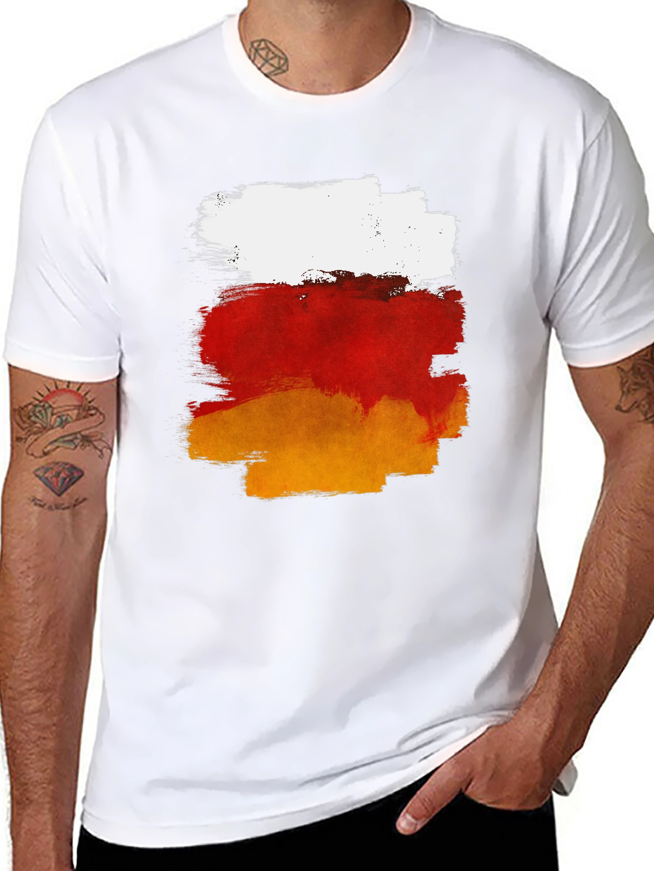 Abstract Brush Stroke Graphic T-Shirt