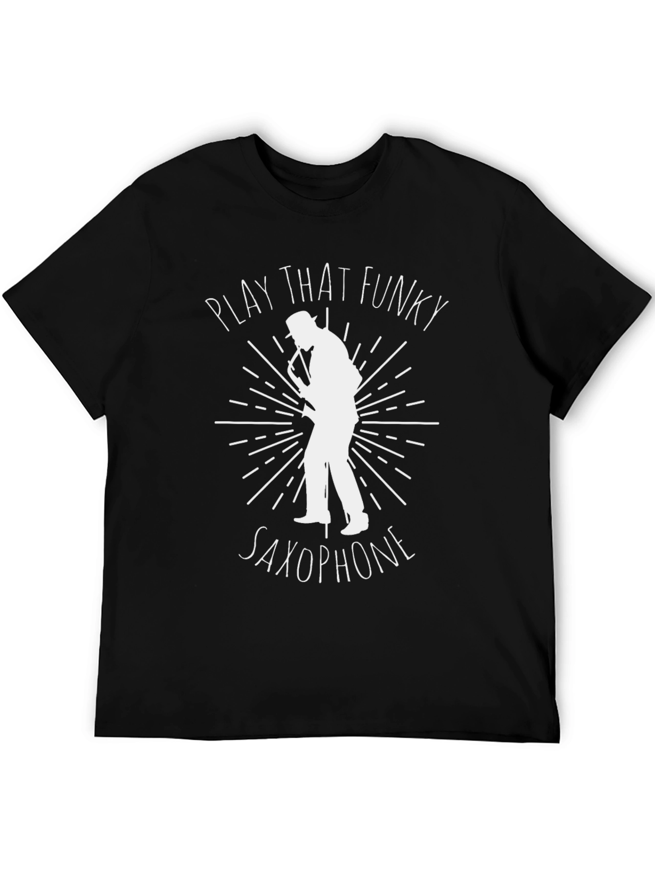 Funky Saxophone Player Black T-Shirt