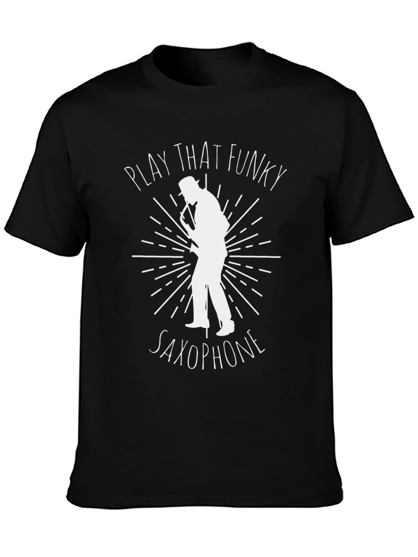 Funky Saxophone Player Black T-Shirt