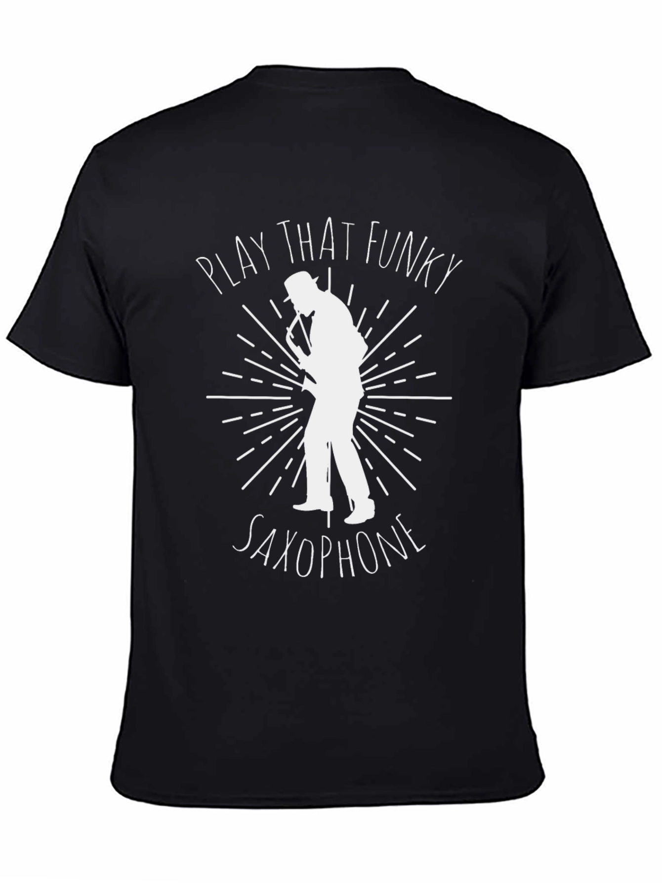 Funky Saxophone Player Black T-Shirt