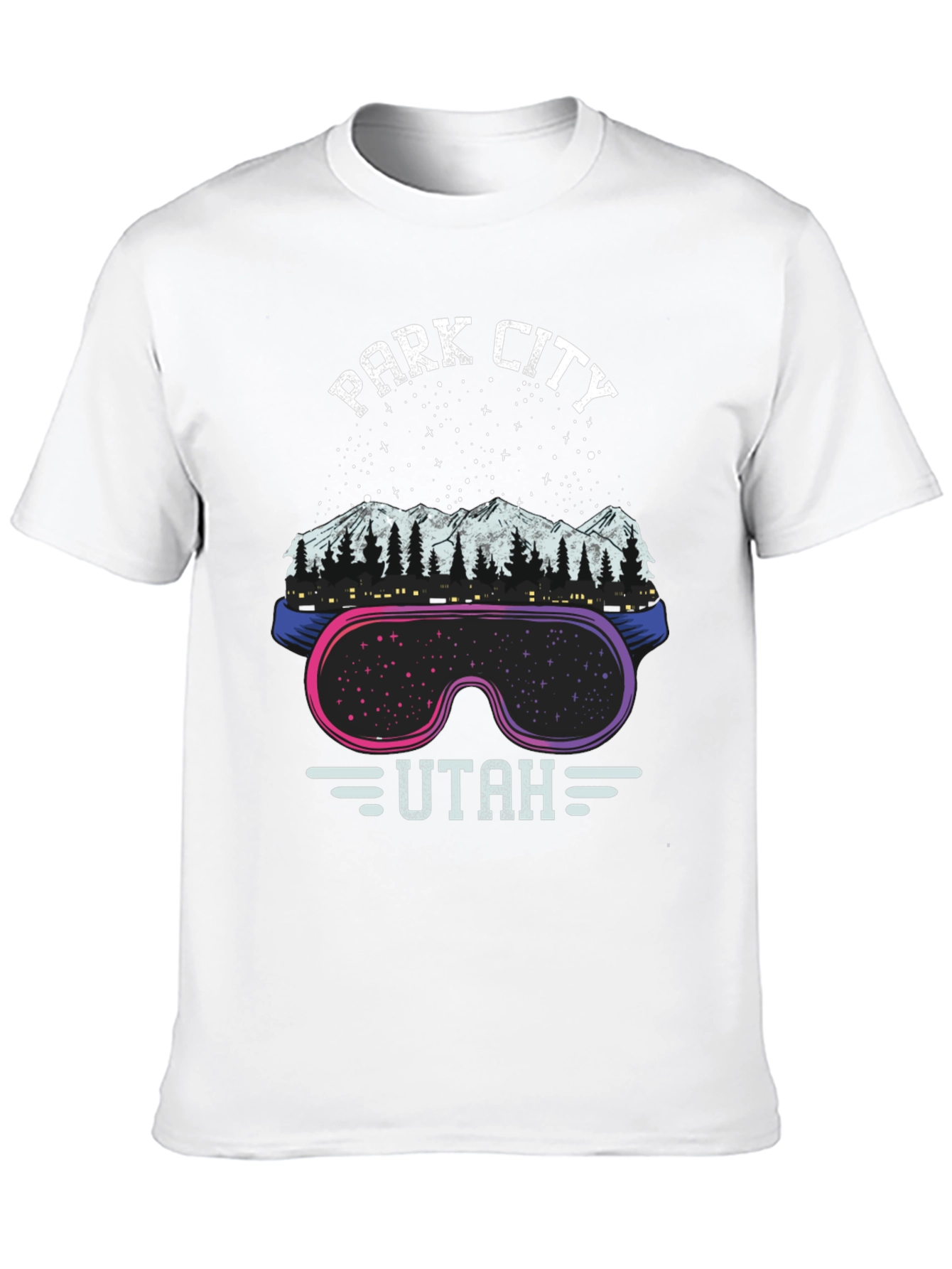 Park City Utah T-Shirt - Mountain Goggles Design