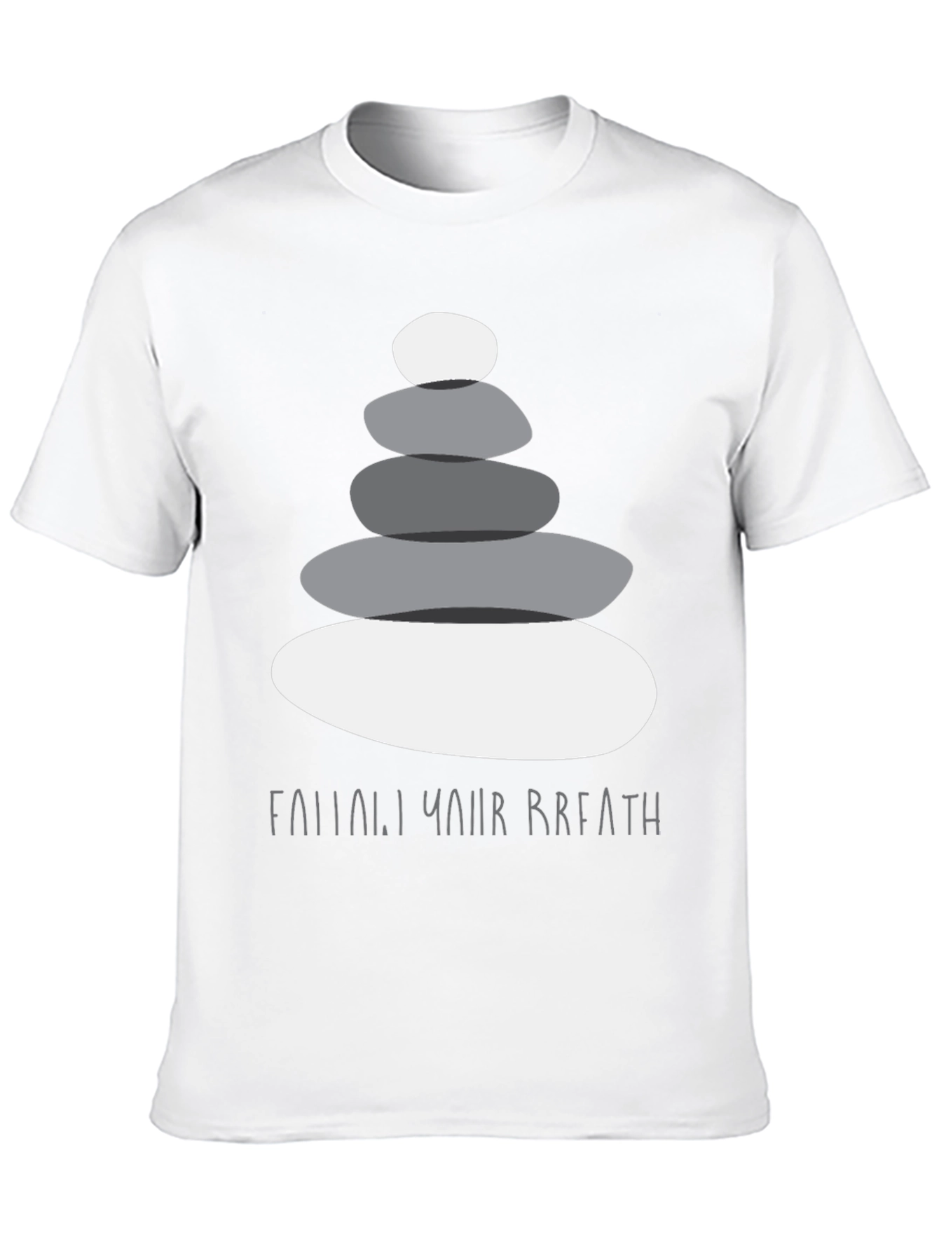 Zen Stone Stack T-Shirt - Follow Your Breath