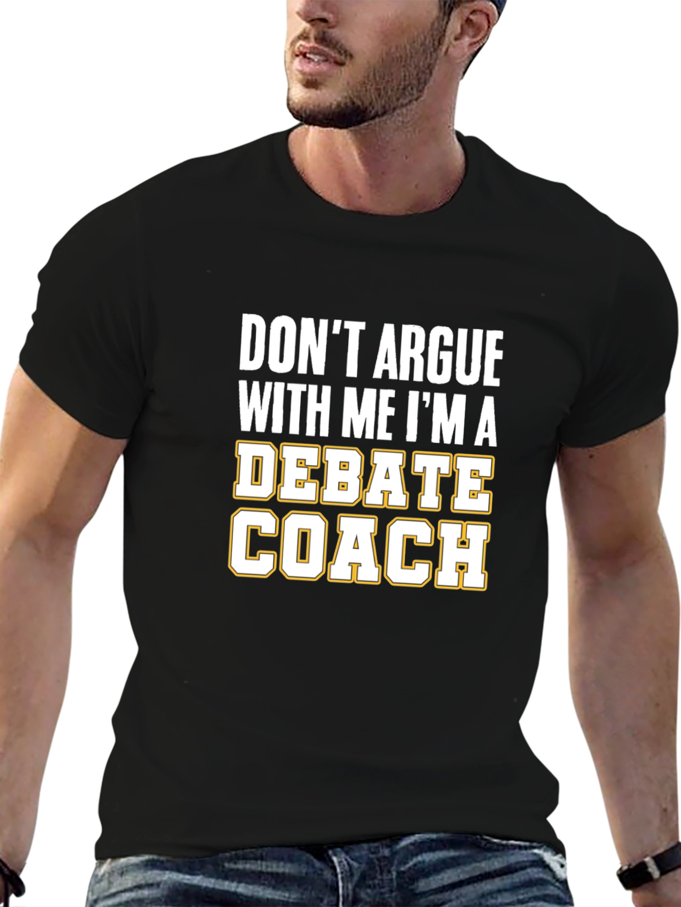 Debate Coach Graphic T-Shirt - Black Cotton Tee