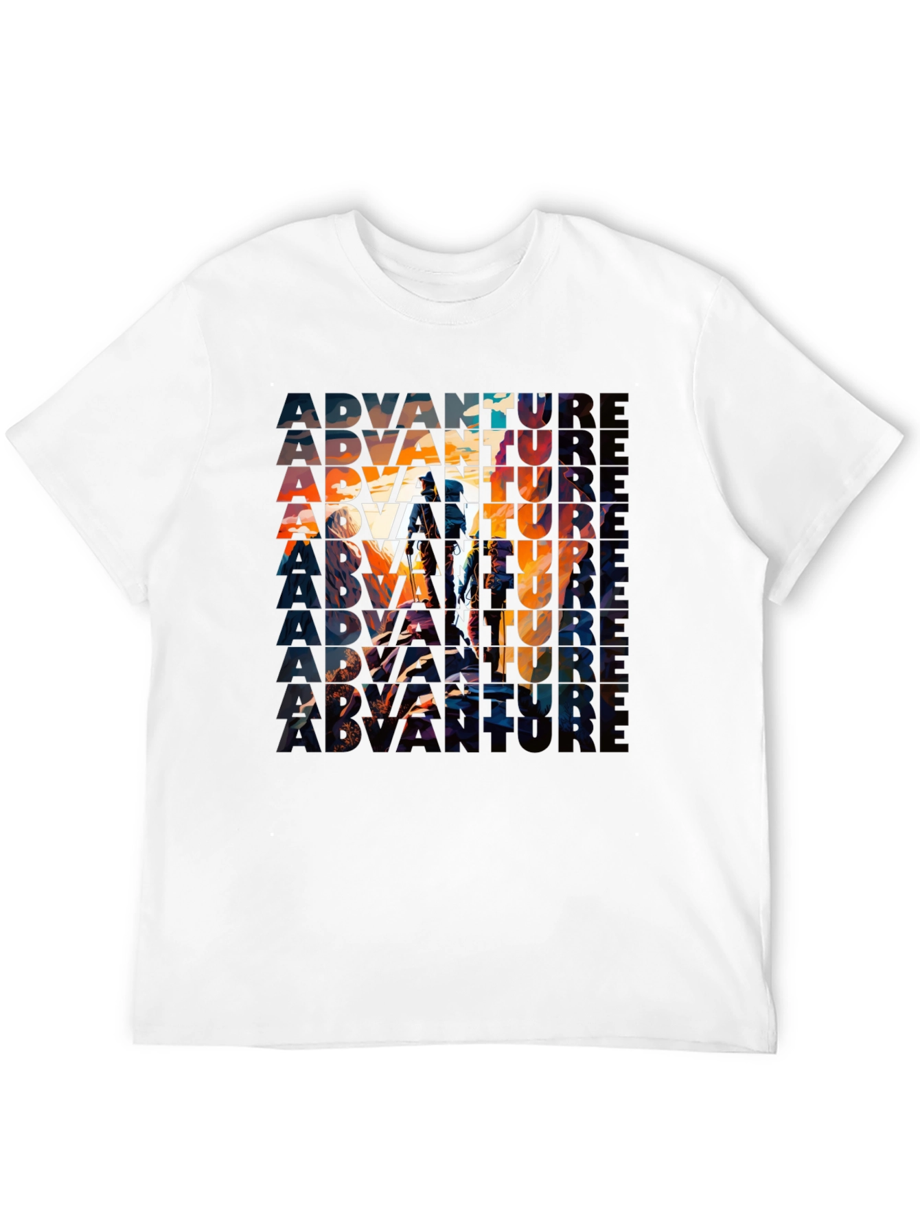 Adventure Graphic Print Black T-Shirt