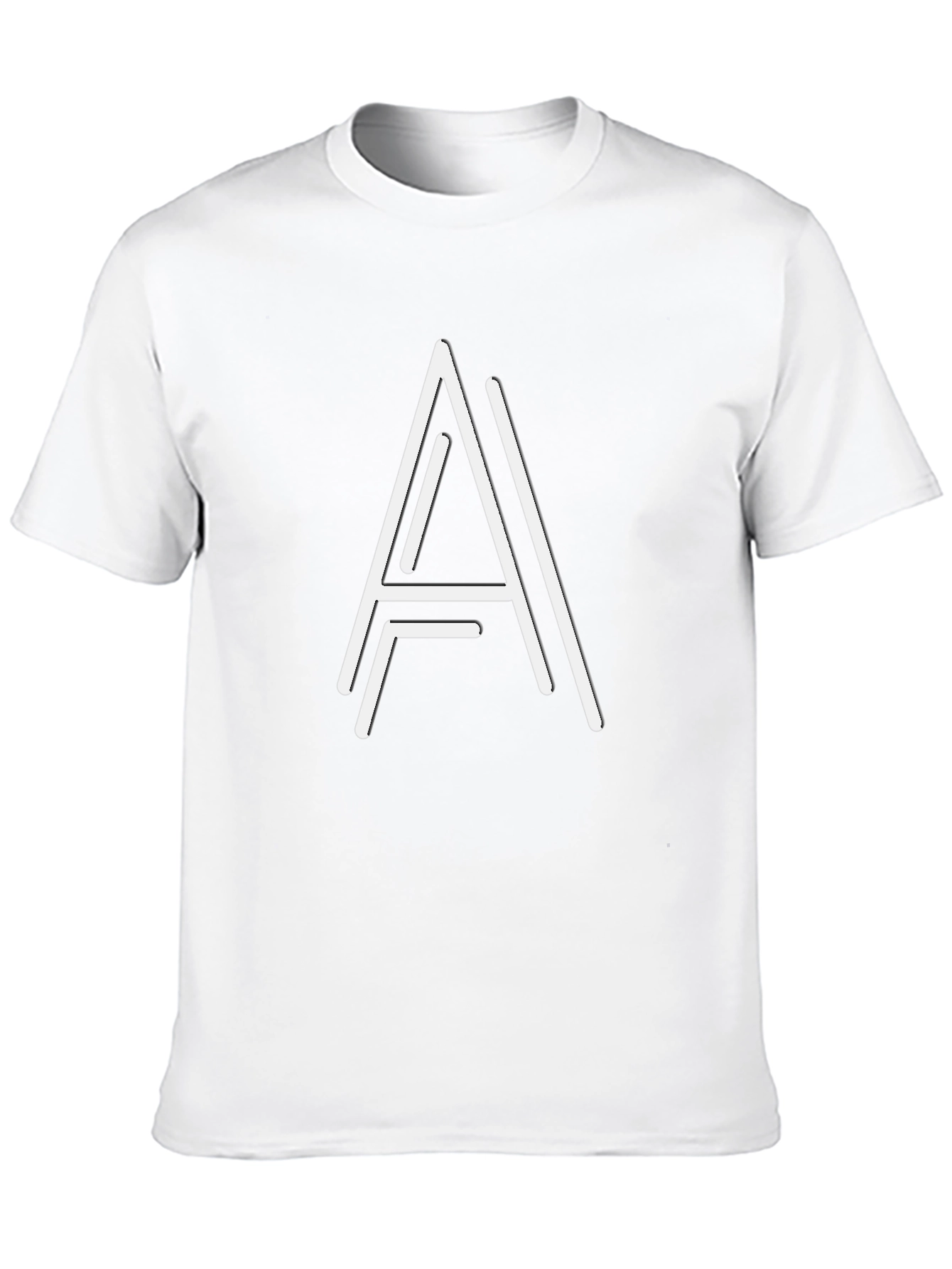 Geometric A Graphic Tee - Stylish Black T-Shirt