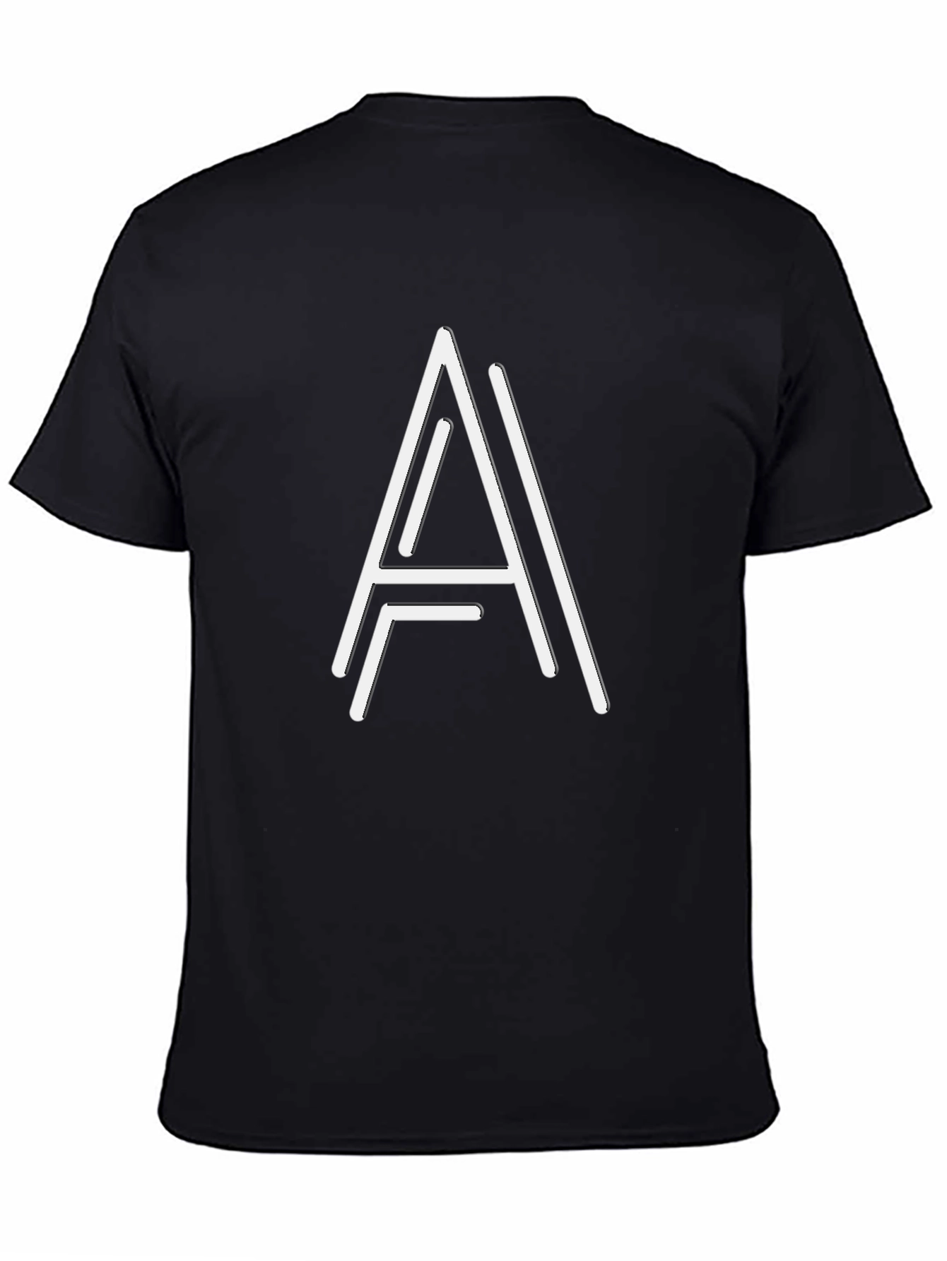 Geometric A Graphic Tee - Stylish Black T-Shirt