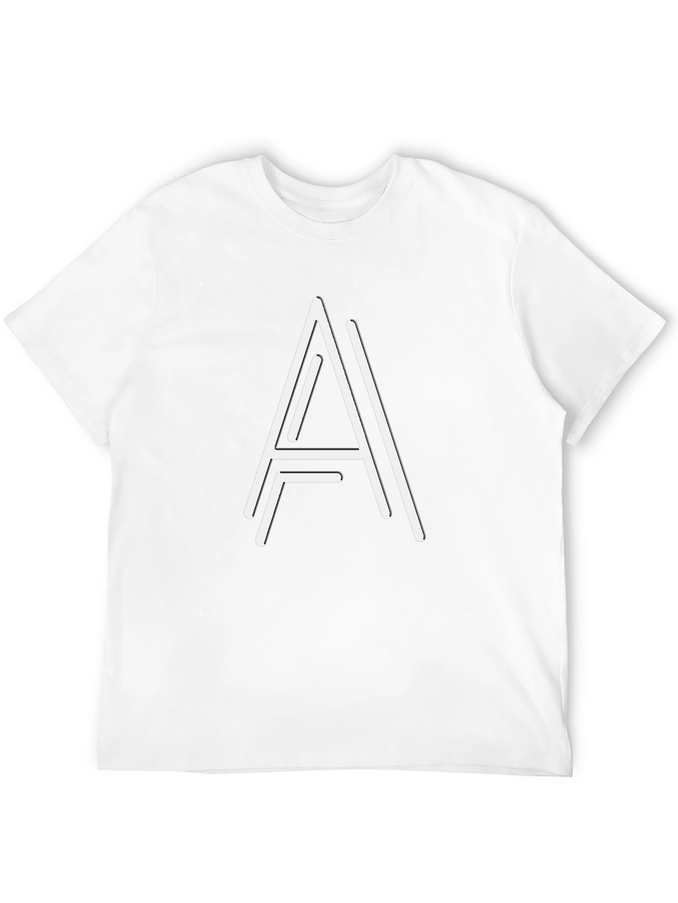 Geometric A Graphic Tee - Stylish Black T-Shirt