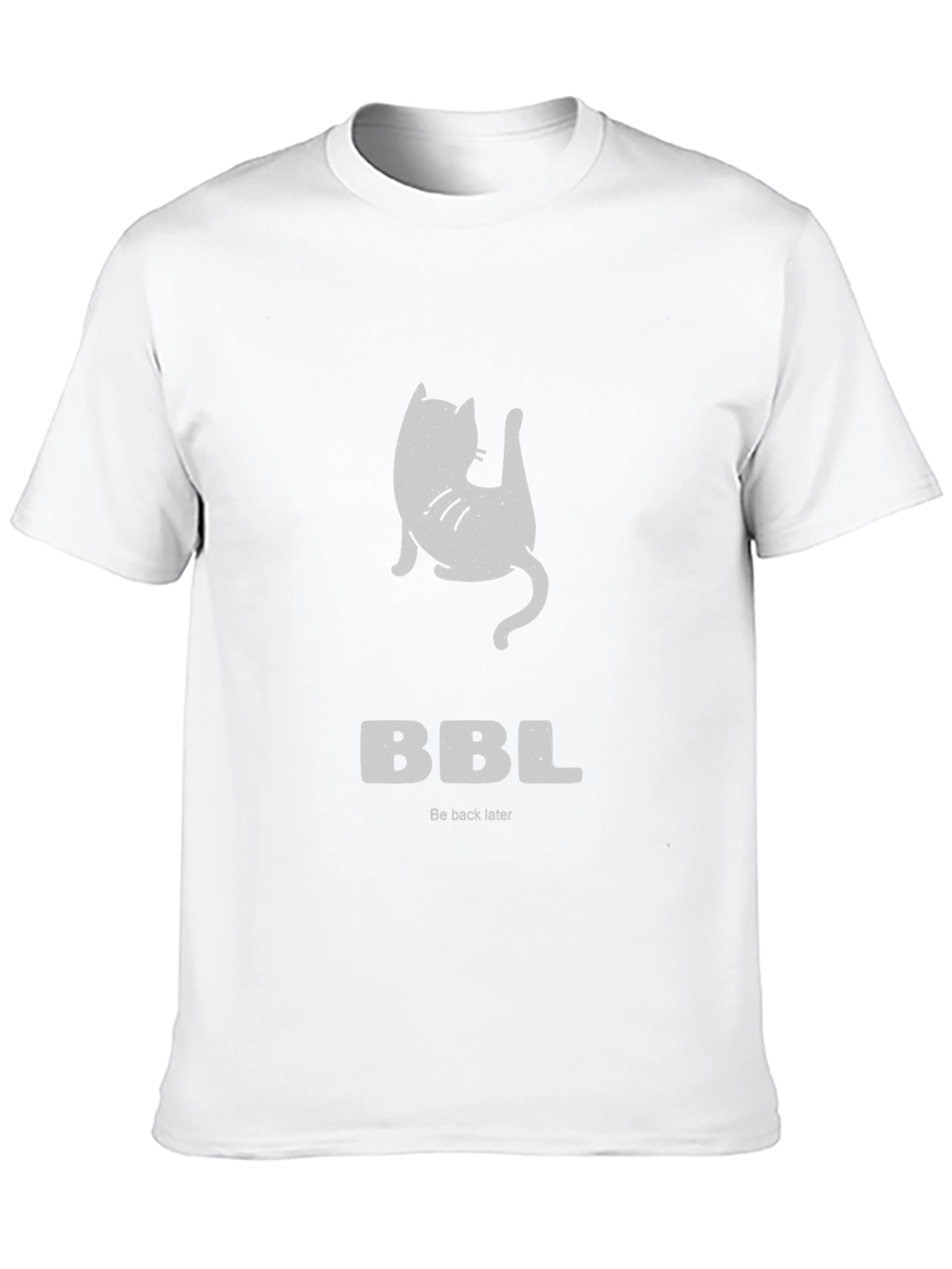 Funny BBL Cat Graphic T-Shirt - Black