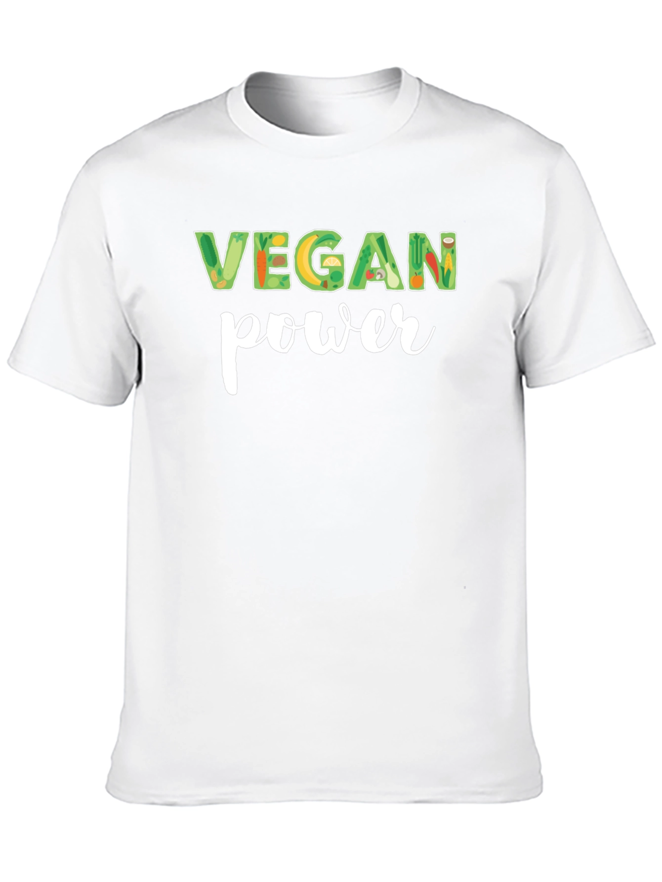 Vegan Power Graphic T-Shirt - Black