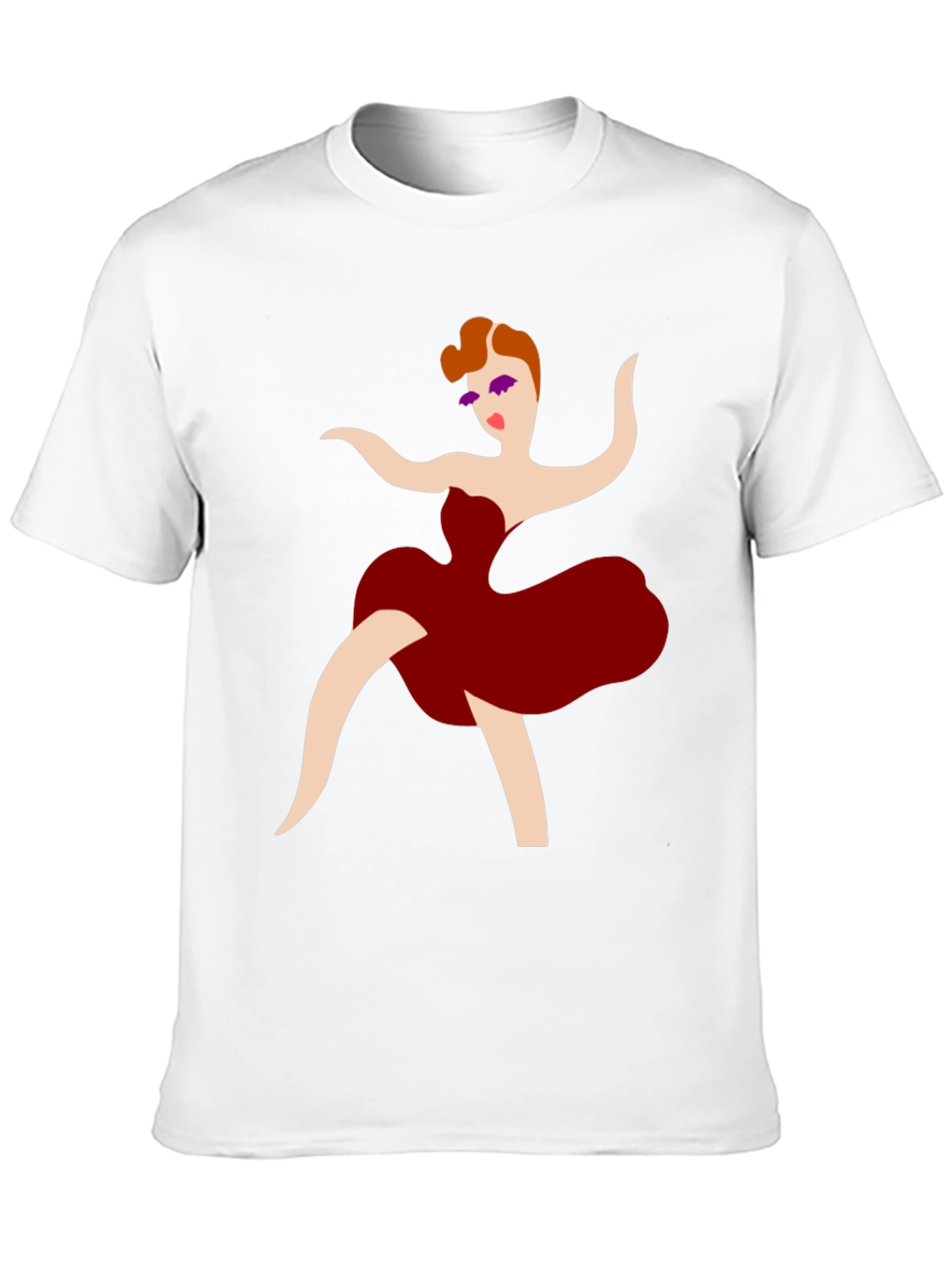 Dancing Lady Graphic Tee - Stylish Black T-Shirt