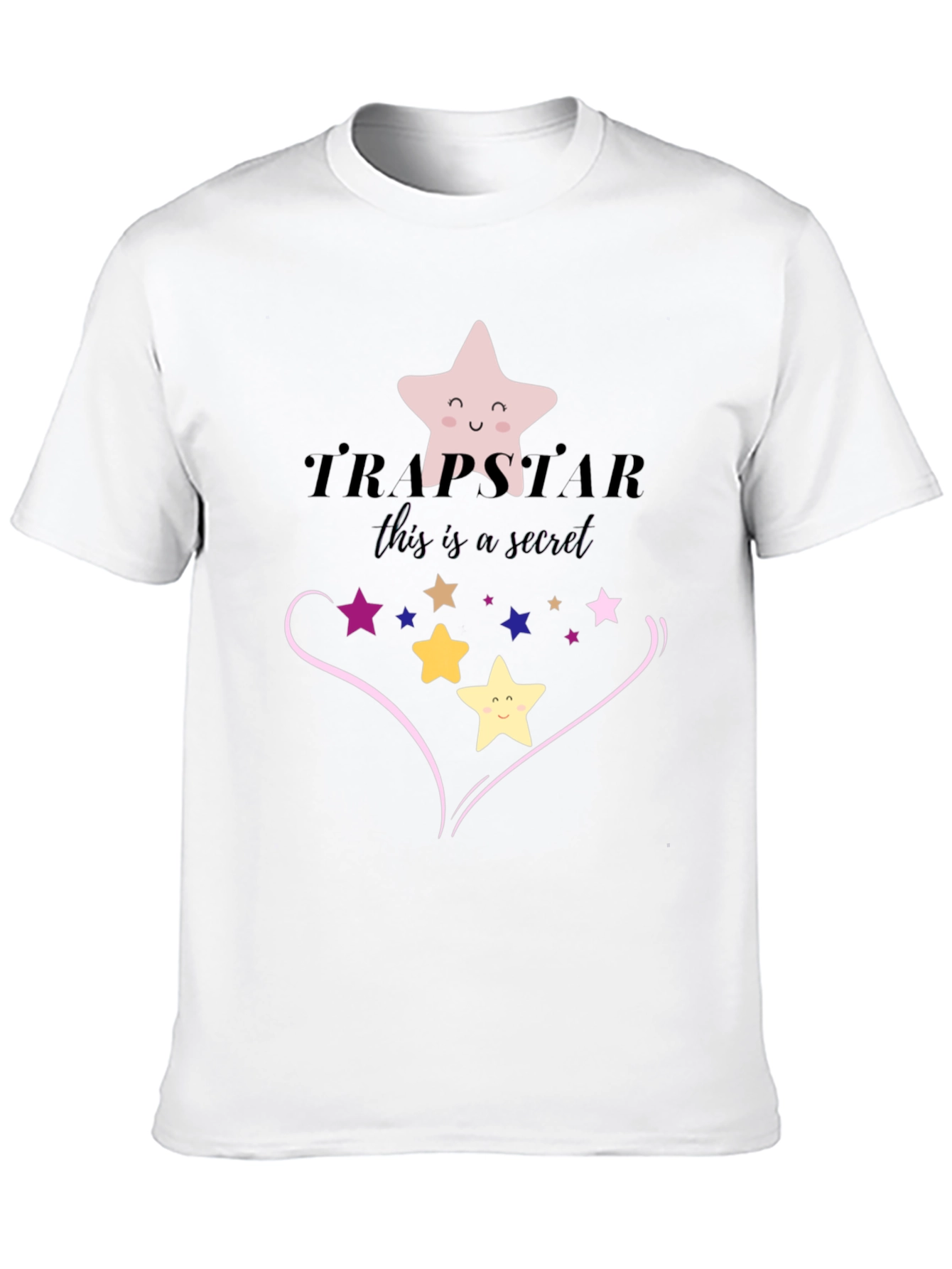 Trapsatar Black T-Shirt with Star Design