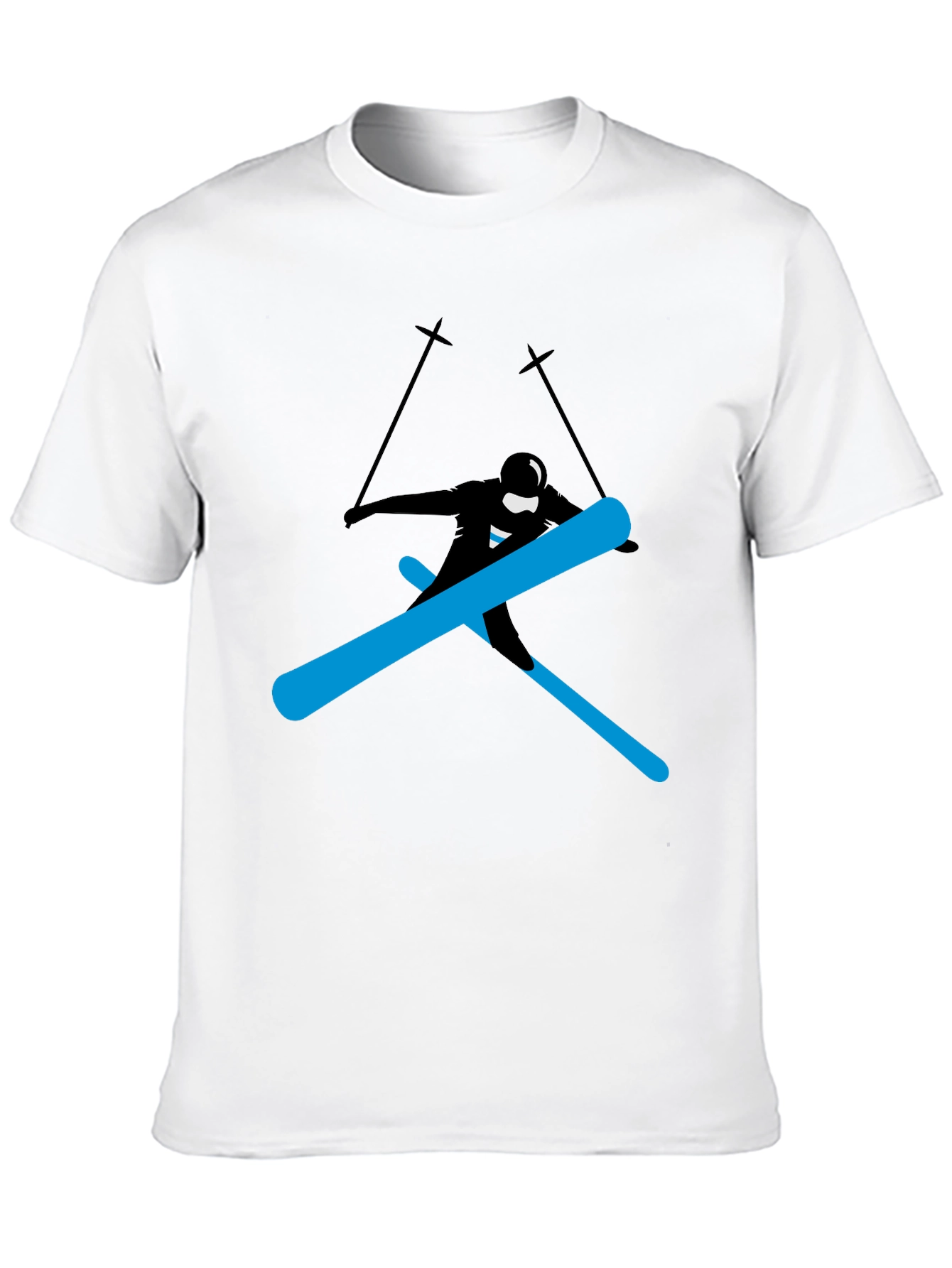 Cool Skier Graphic Tee - Black