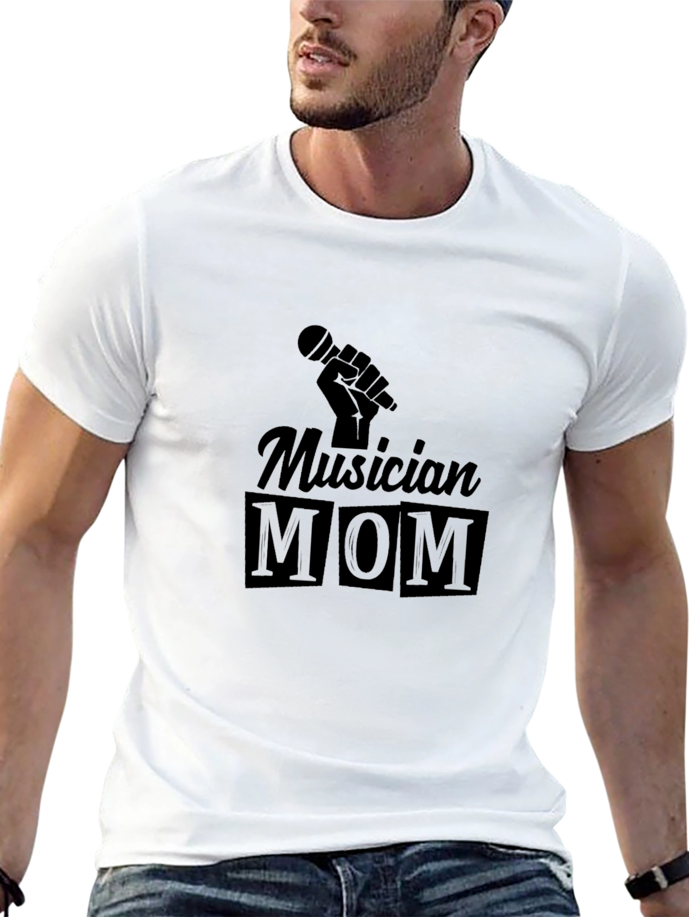 Musician Mom Black Graphic T-Shirt