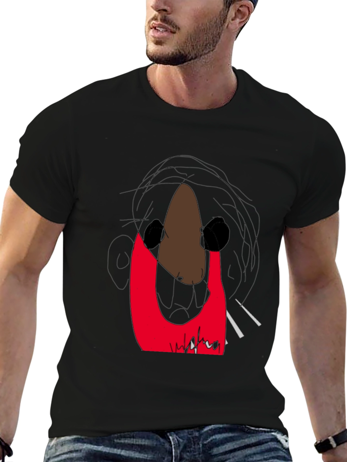 Abstract Graphic Print T-Shirt - Modern Art Tee