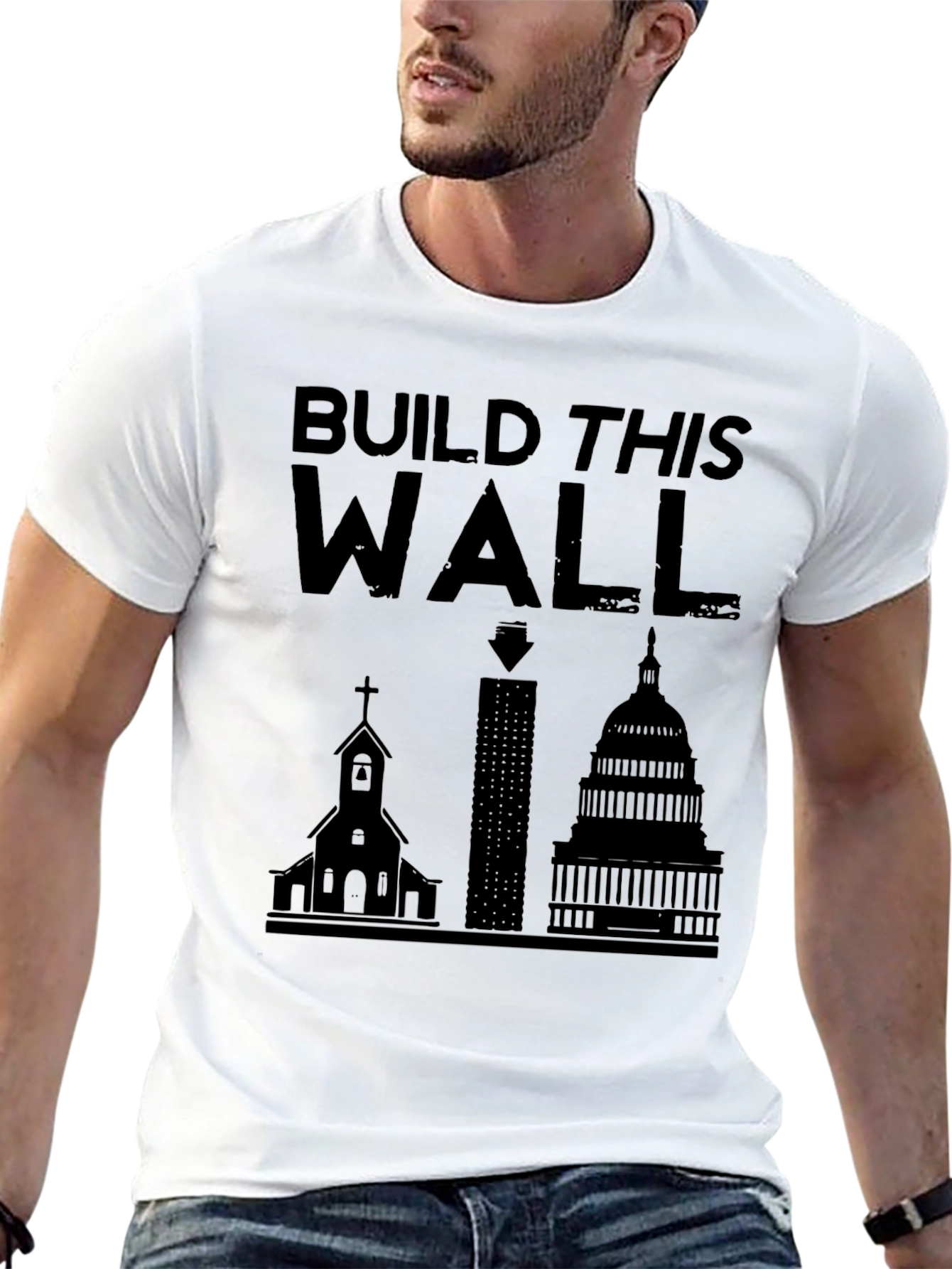 Build This Wall Graphic Tee