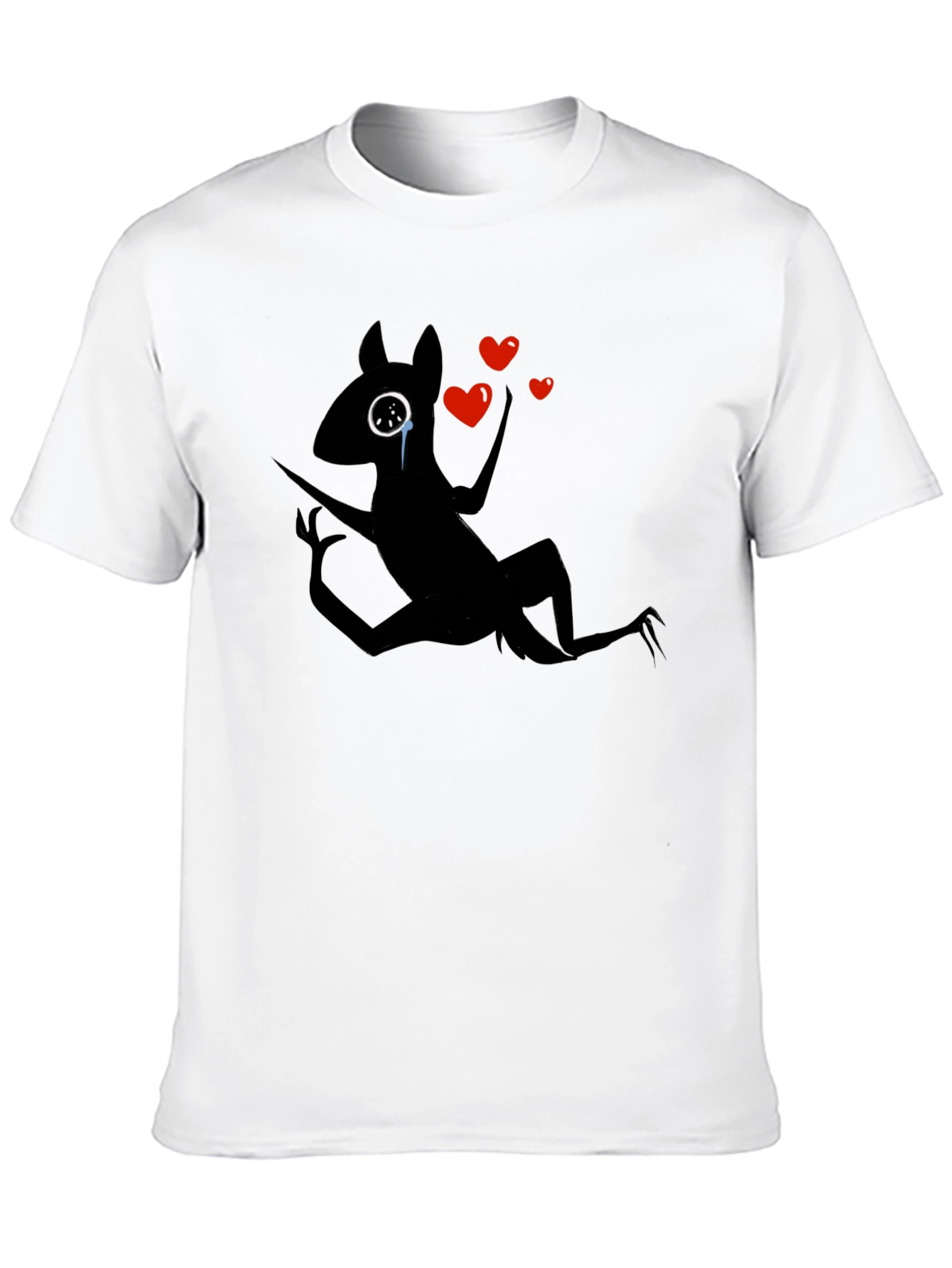 Heartbroken Creature Graphic Black T-Shirt
