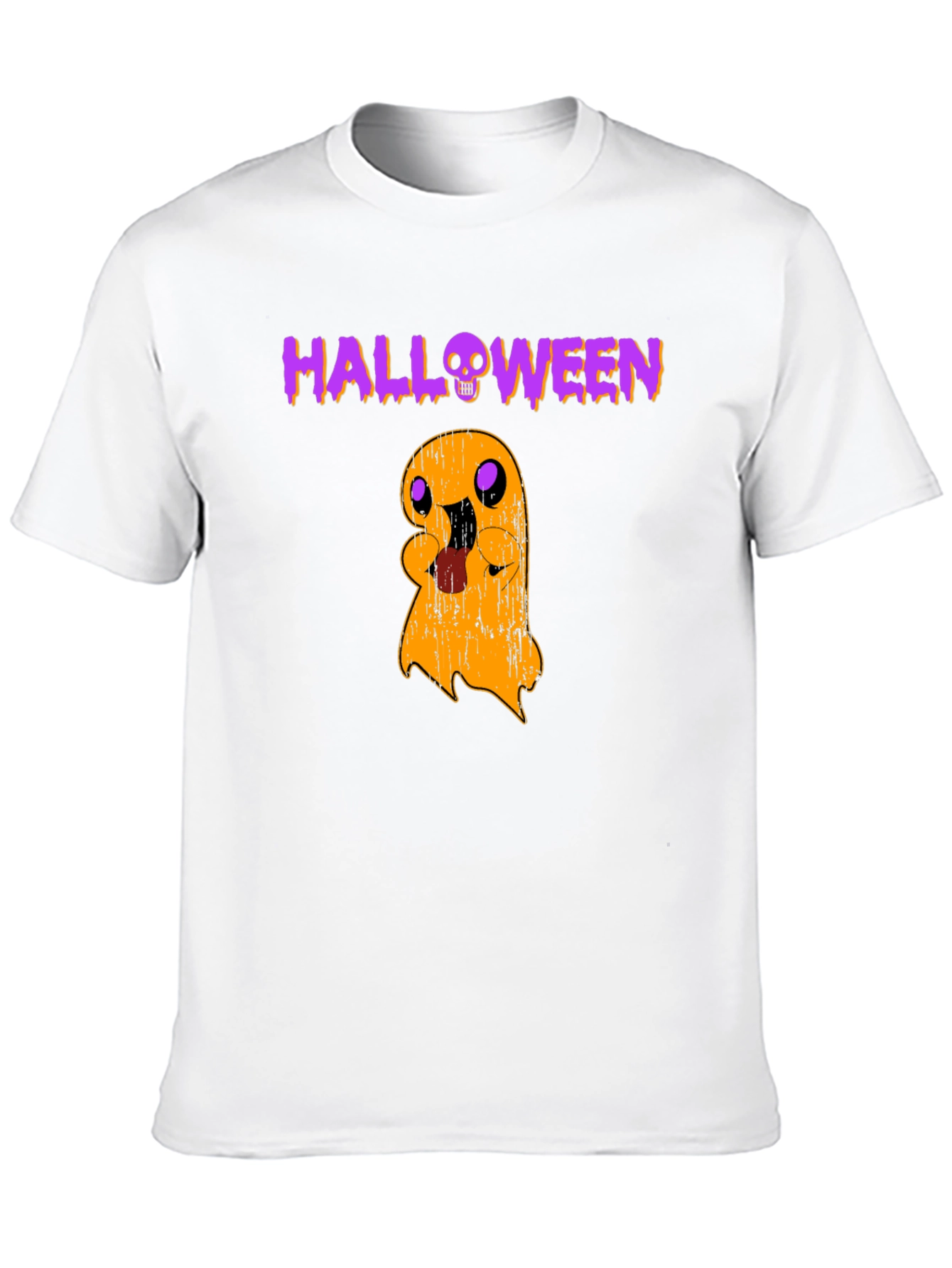 Halloween Ghost Graphic Tee - Spooky Season Shirt