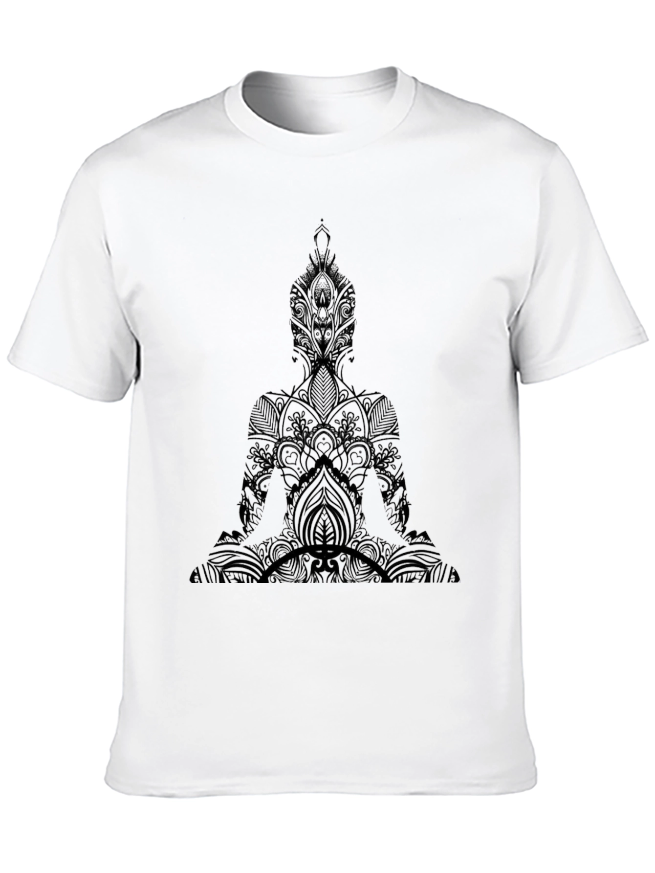 Mens Black Graphic Buddha T-Shirt