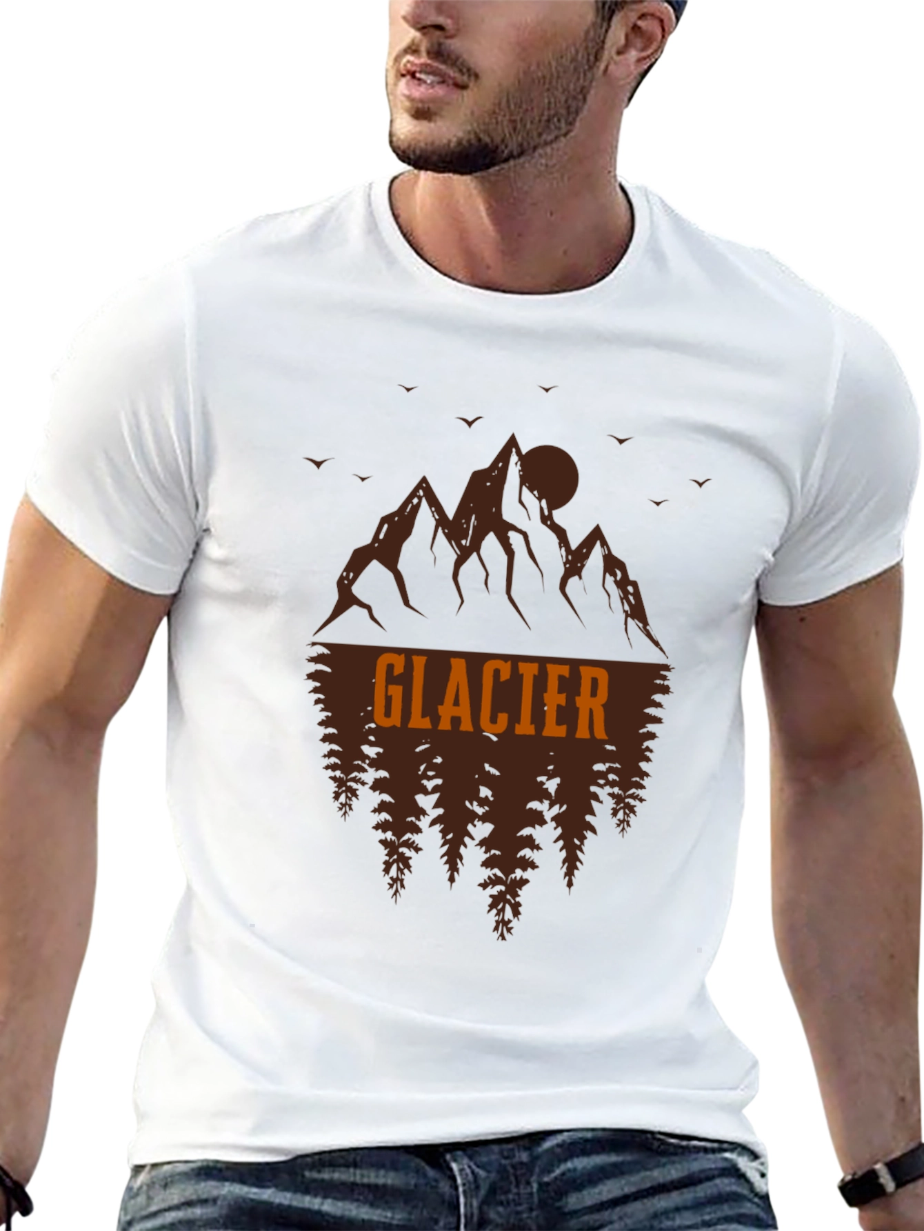 Glacier Graphic Tee - Mountain & Forest Design