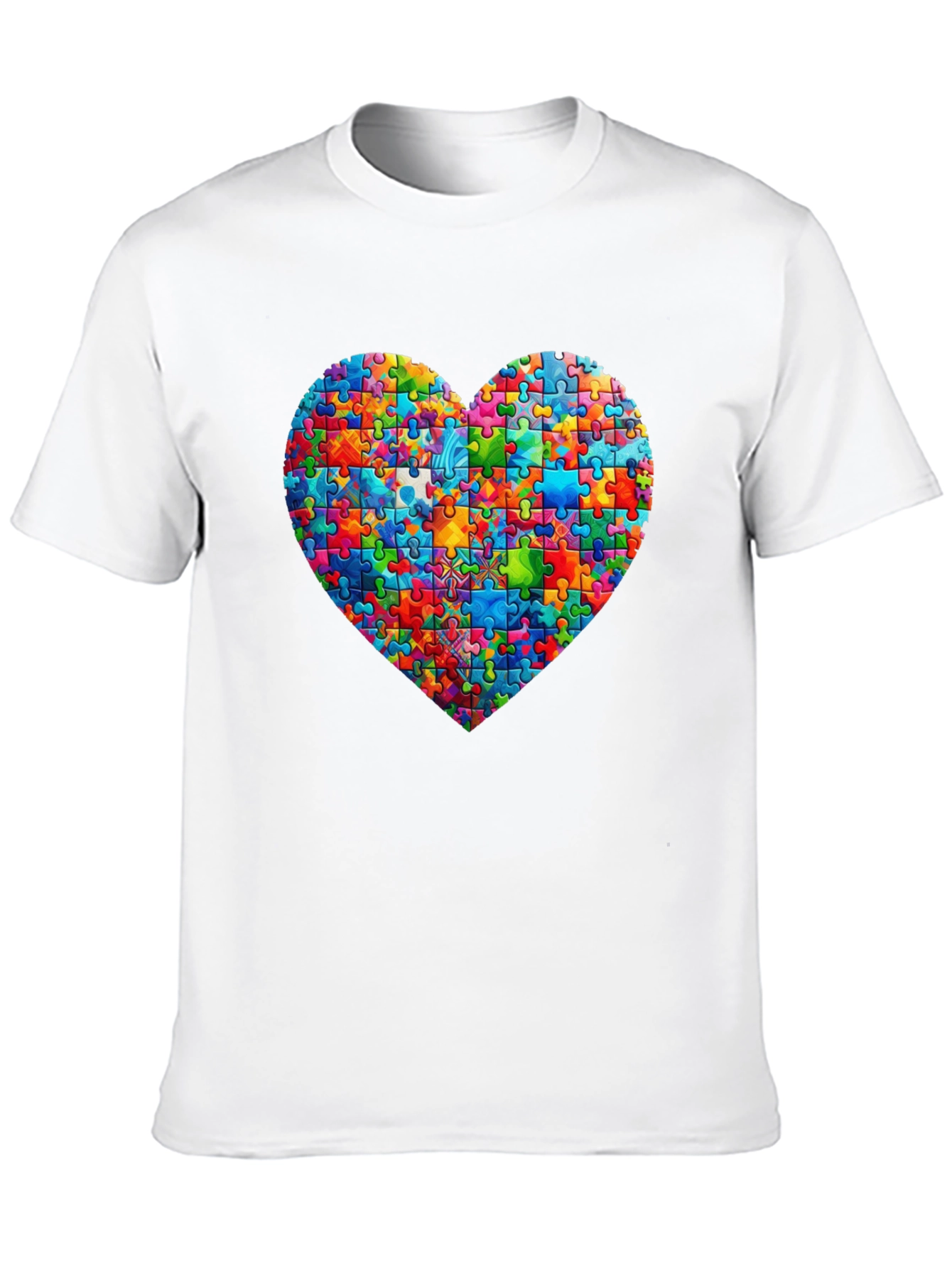 Puzzle Heart T-Shirt - Autism Awareness Tee