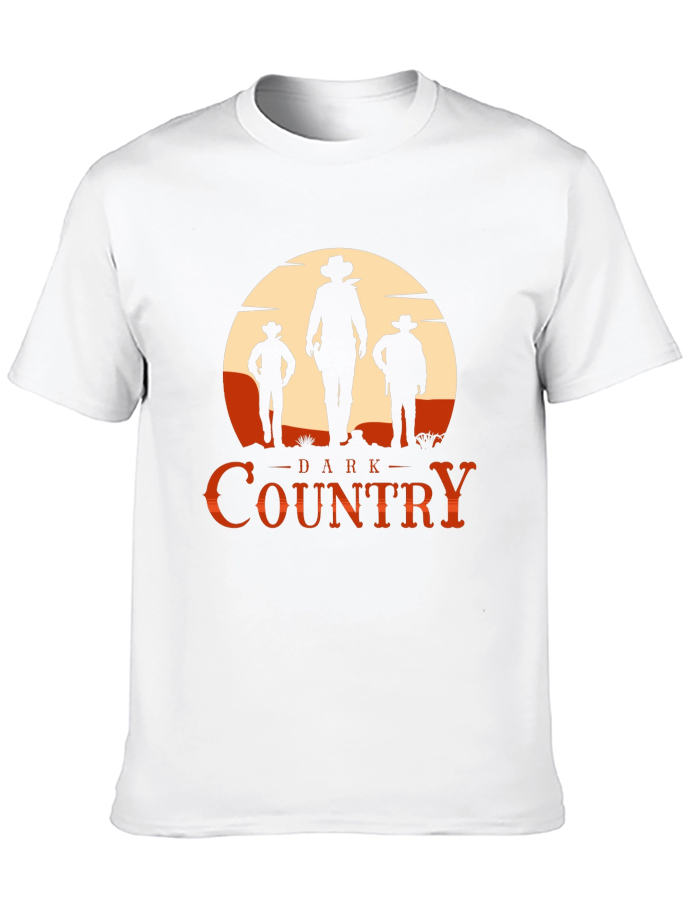 Dark Country Cowboy Graphic Tee - Western Style