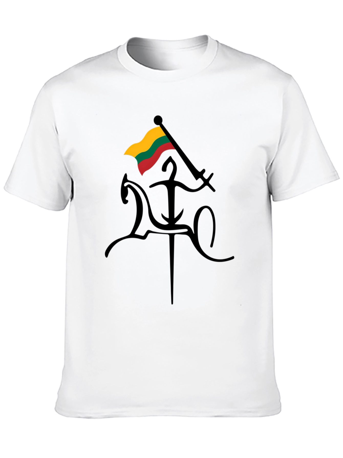 Lithuanian Flag Vytis Black T-Shirt