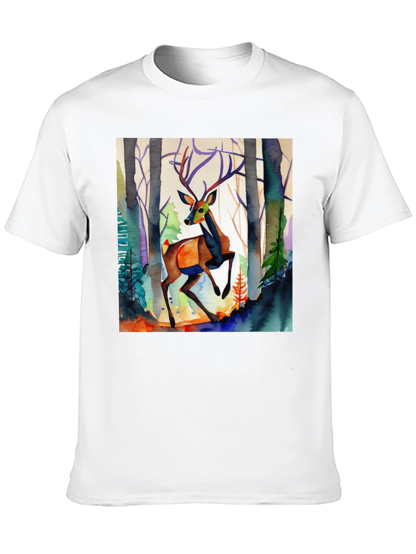 Watercolor Deer Graphic Tee
