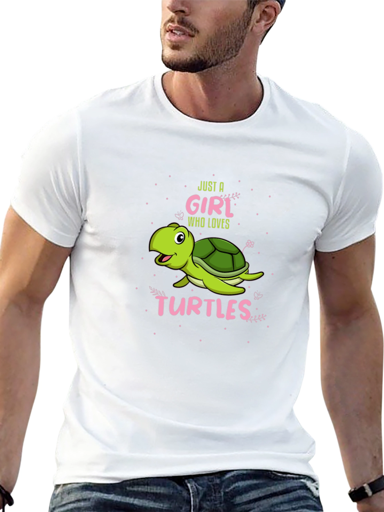 Girl Who Loves Turtles Graphic T-Shirt