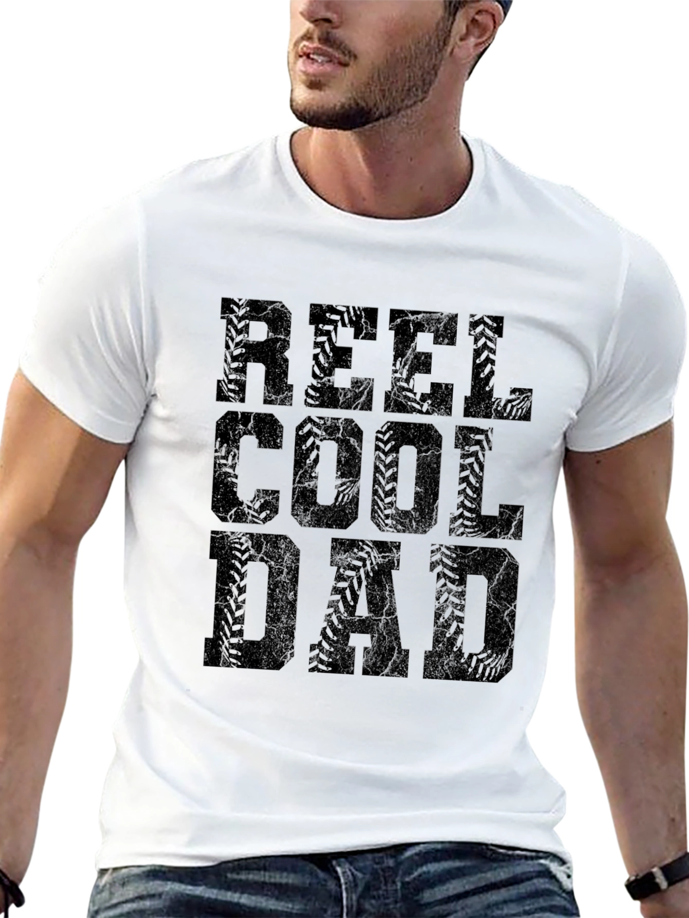 Reel Cool Dad Graphic Tee - Black