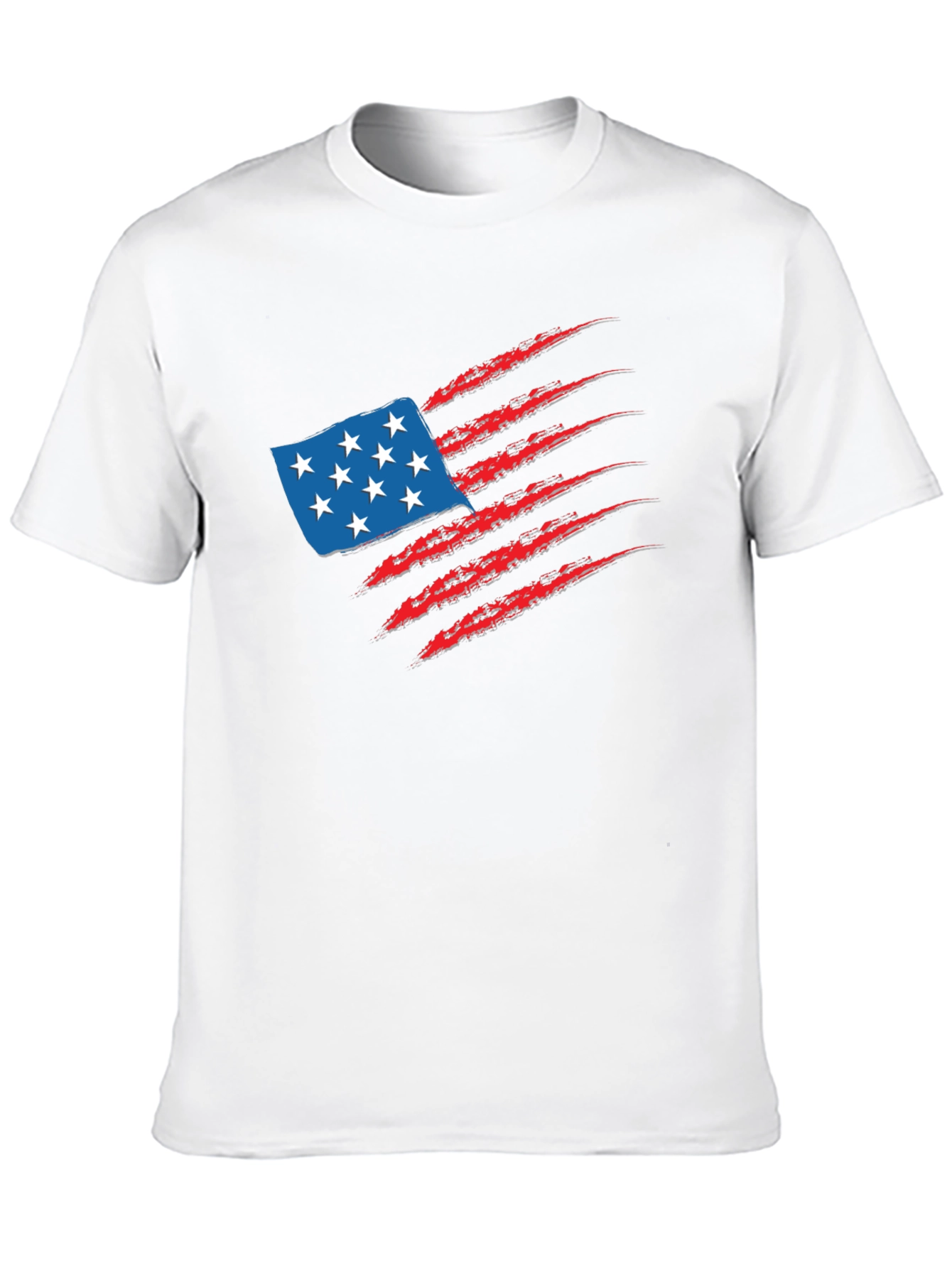 USA Flag Graphic Tee - Patriotic Claw Design