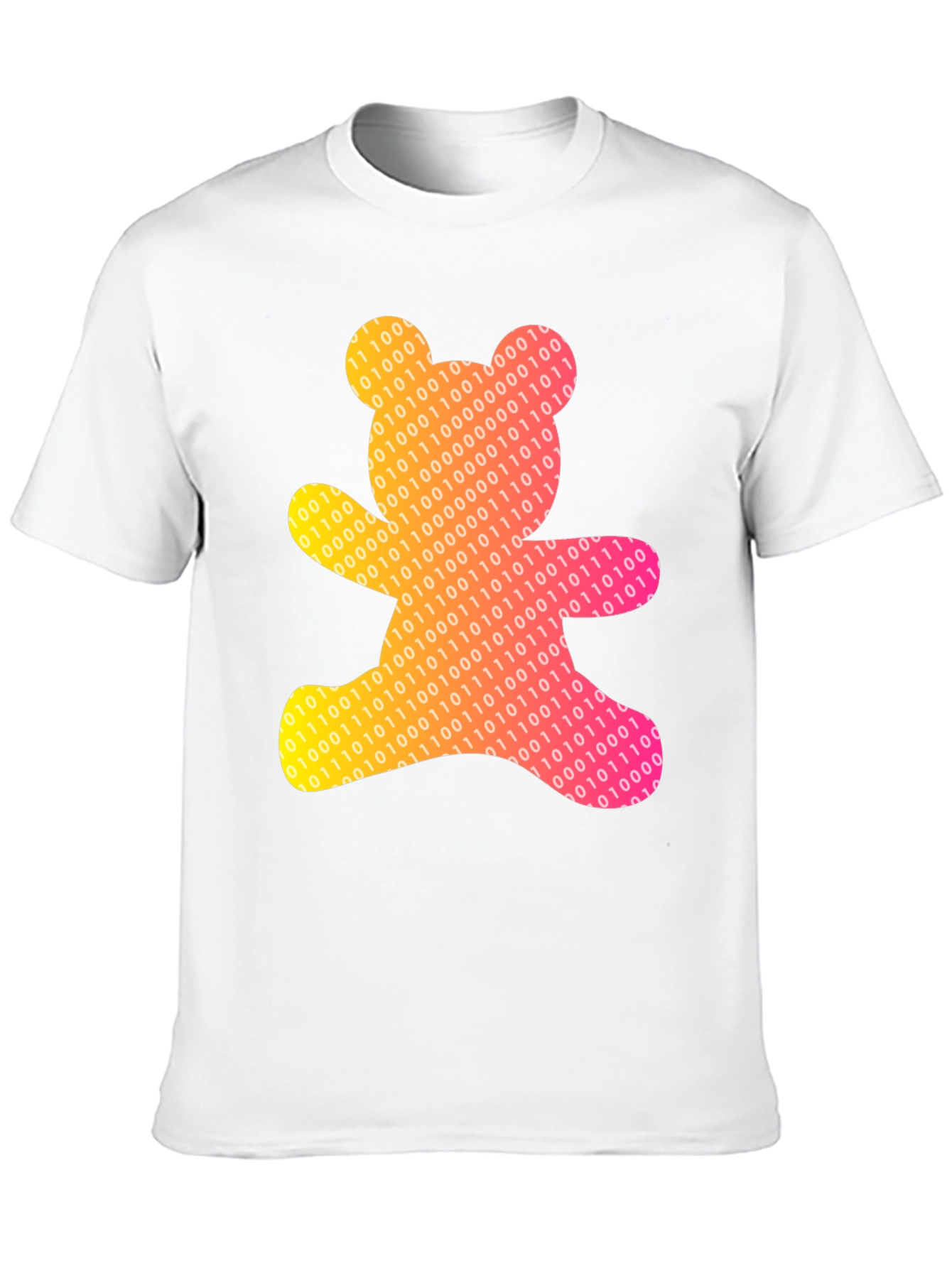 Binary Bear Graphic Tee - Unique Coded Design